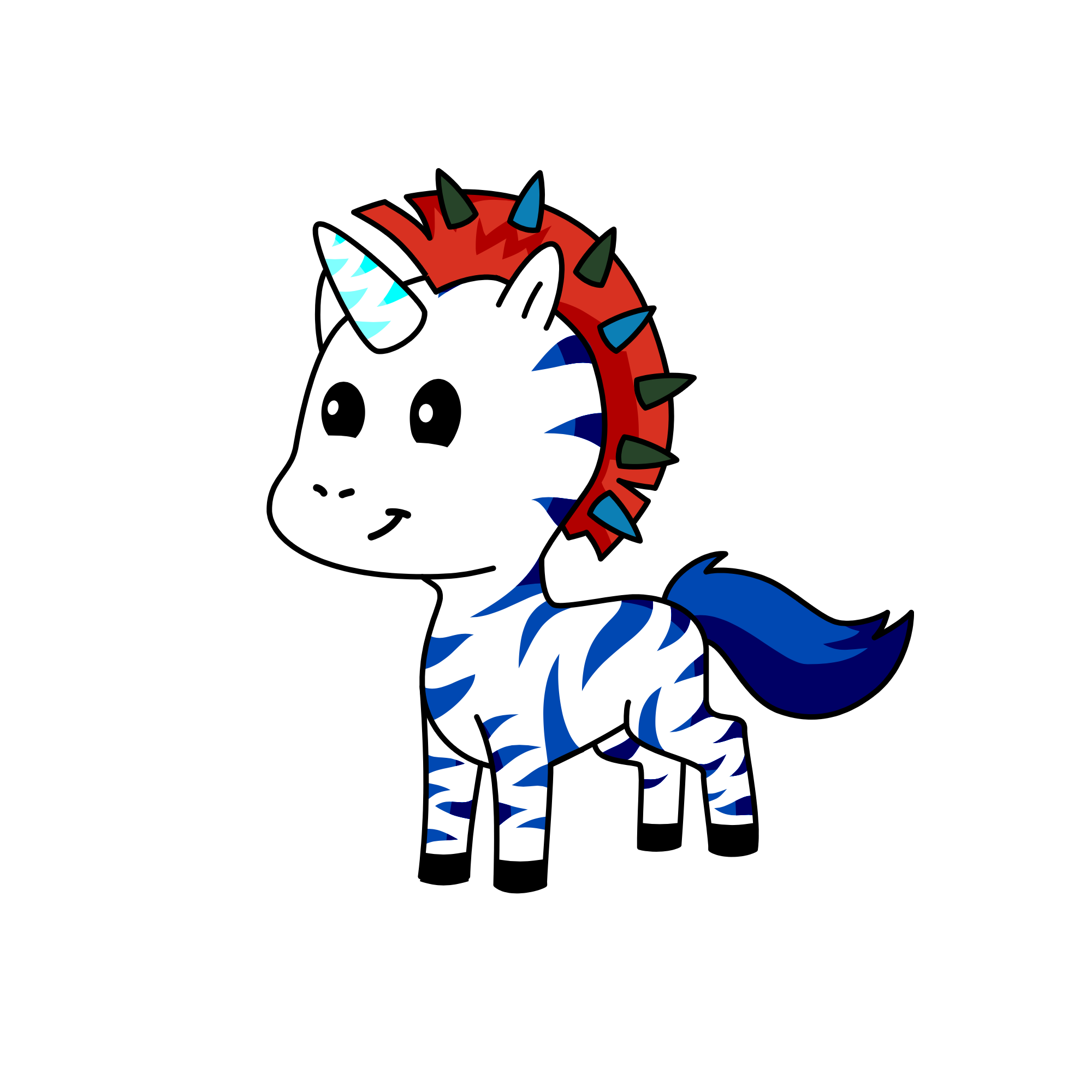 Blue board, the unicorn