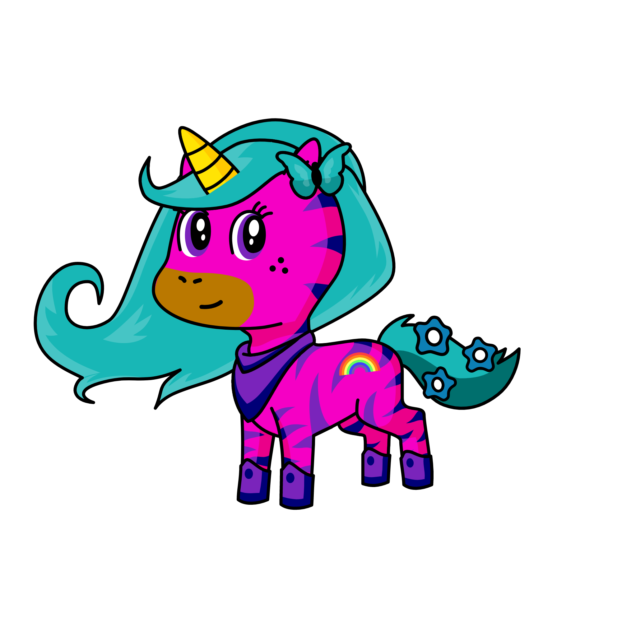 Rainbow, the unicorn