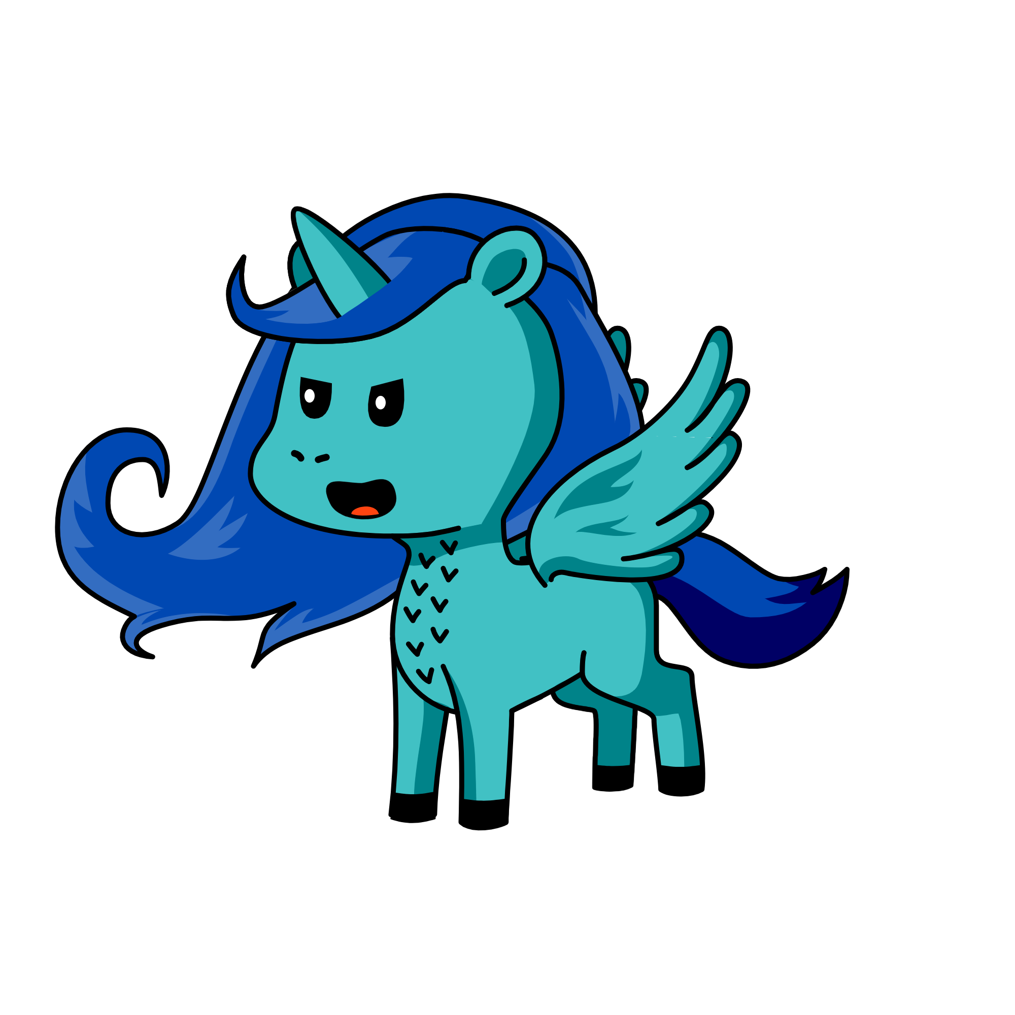 Rainbow dash, the unicorn