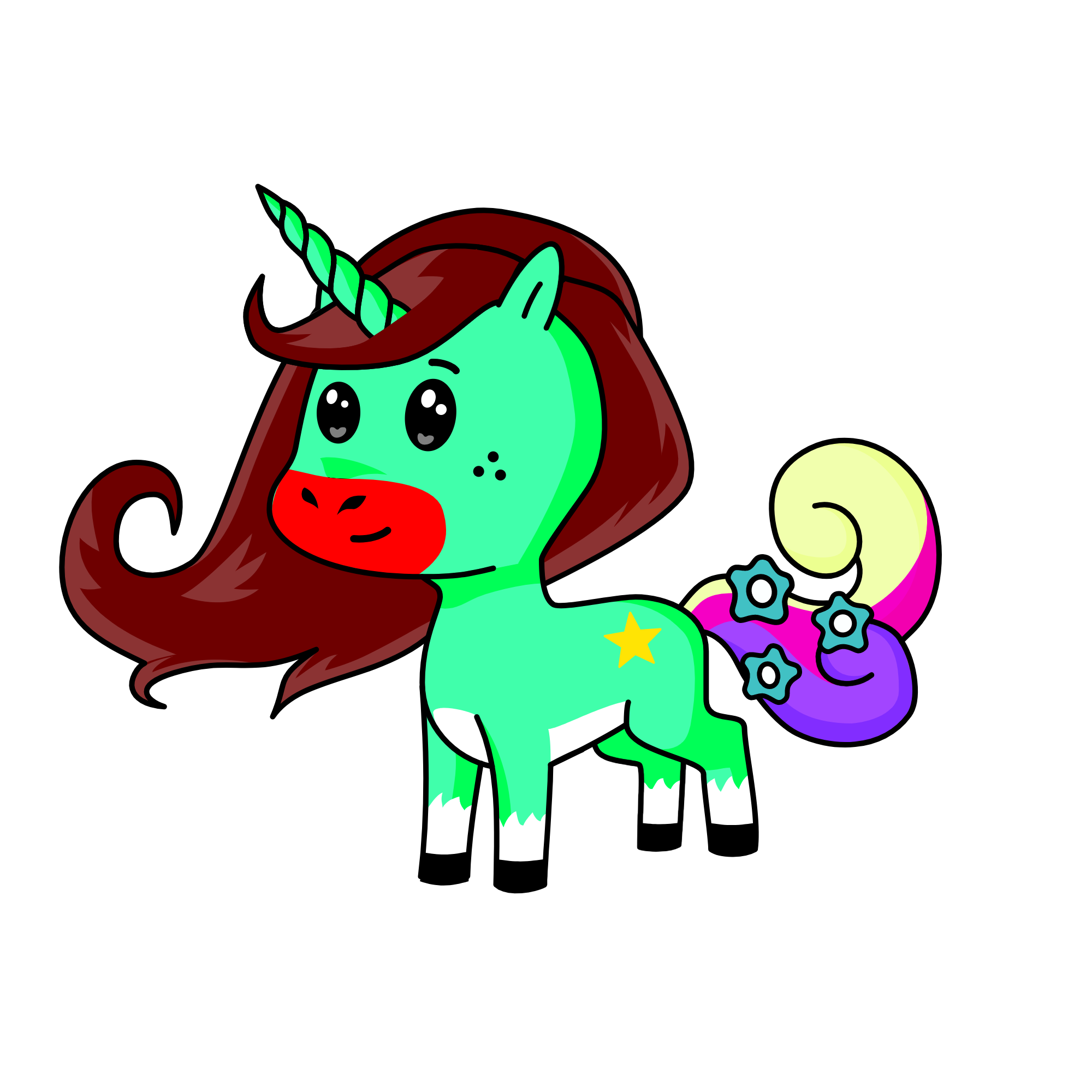 Freeicorn( Beautiful younicorn set free, the unicorn