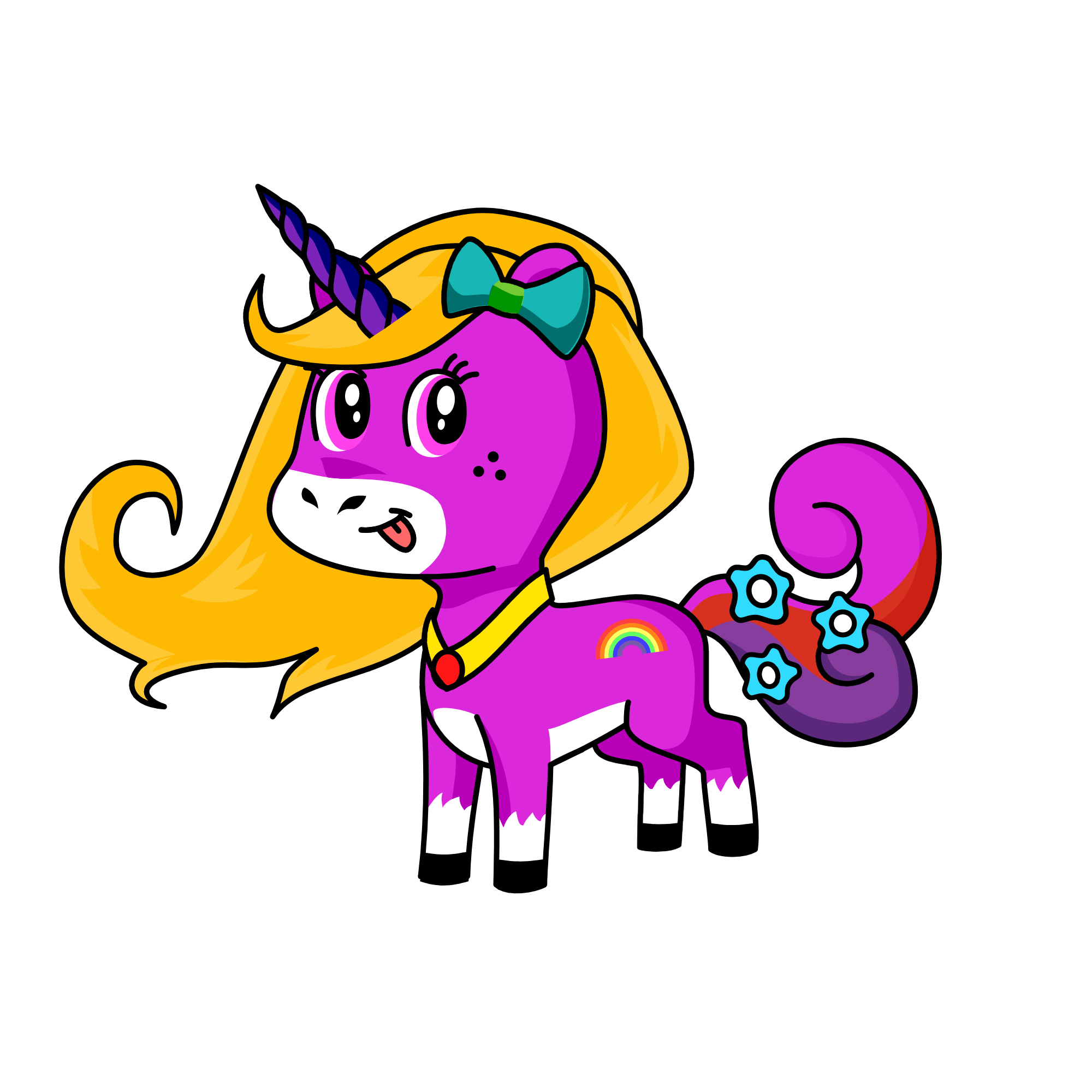 rain bow, the unicorn