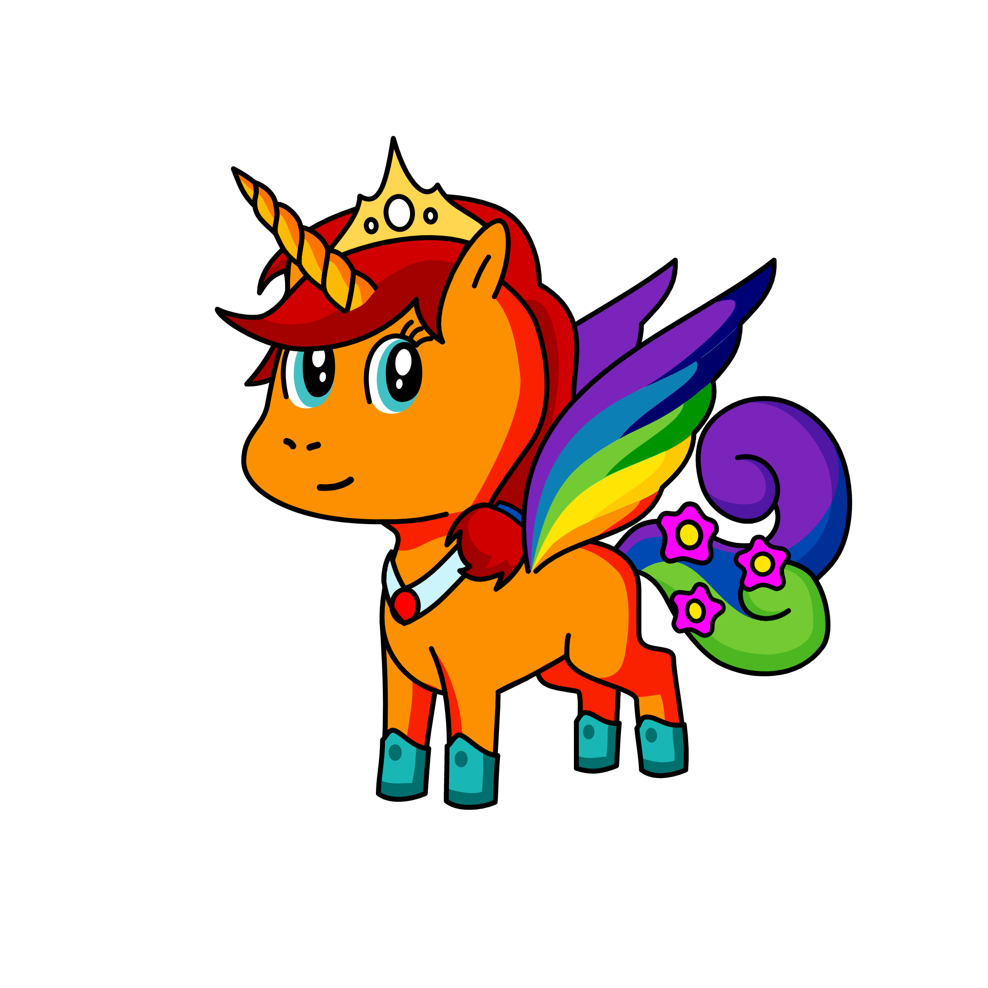Rainbow Skyler, the unicorn