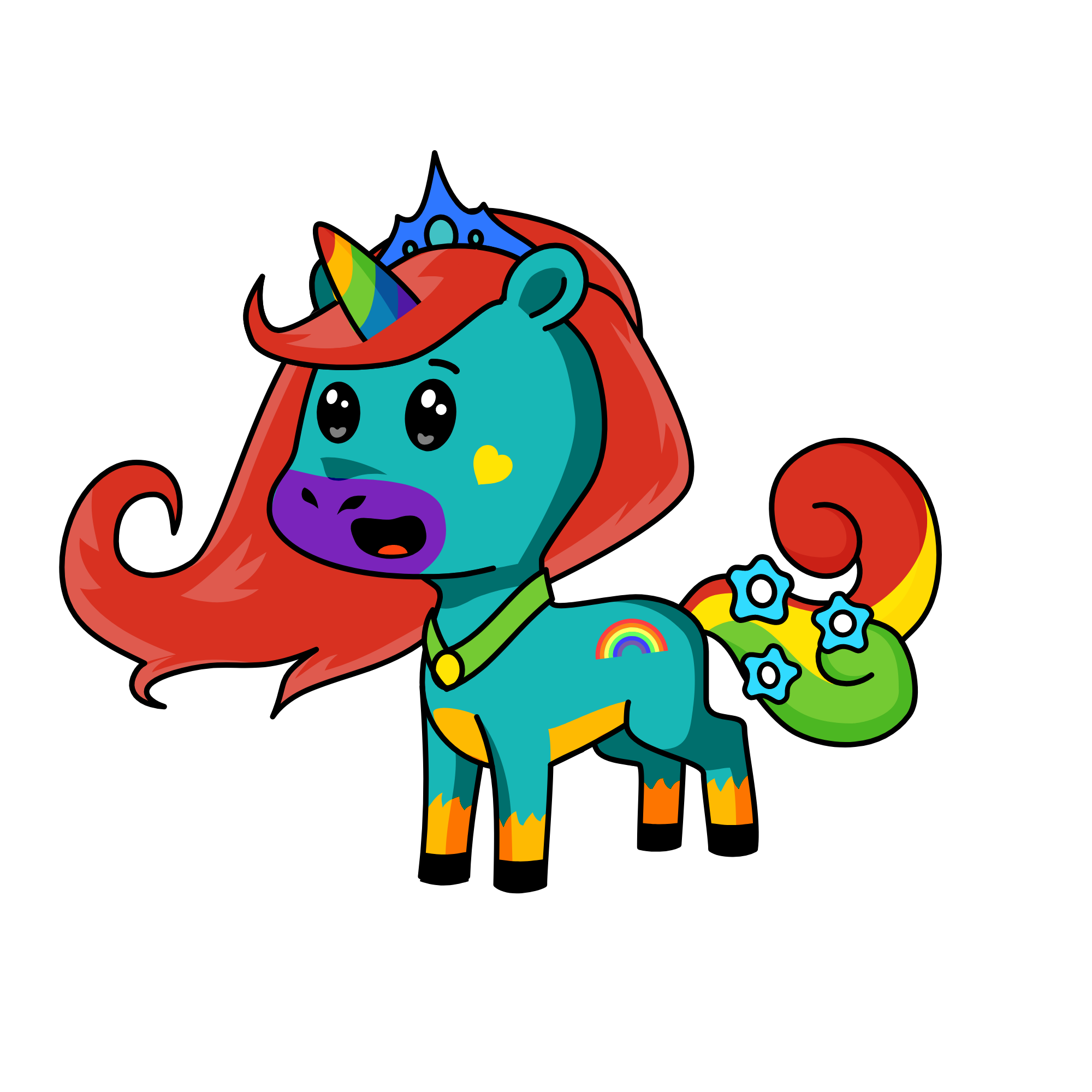 RAINBOW UNICORN, the unicorn