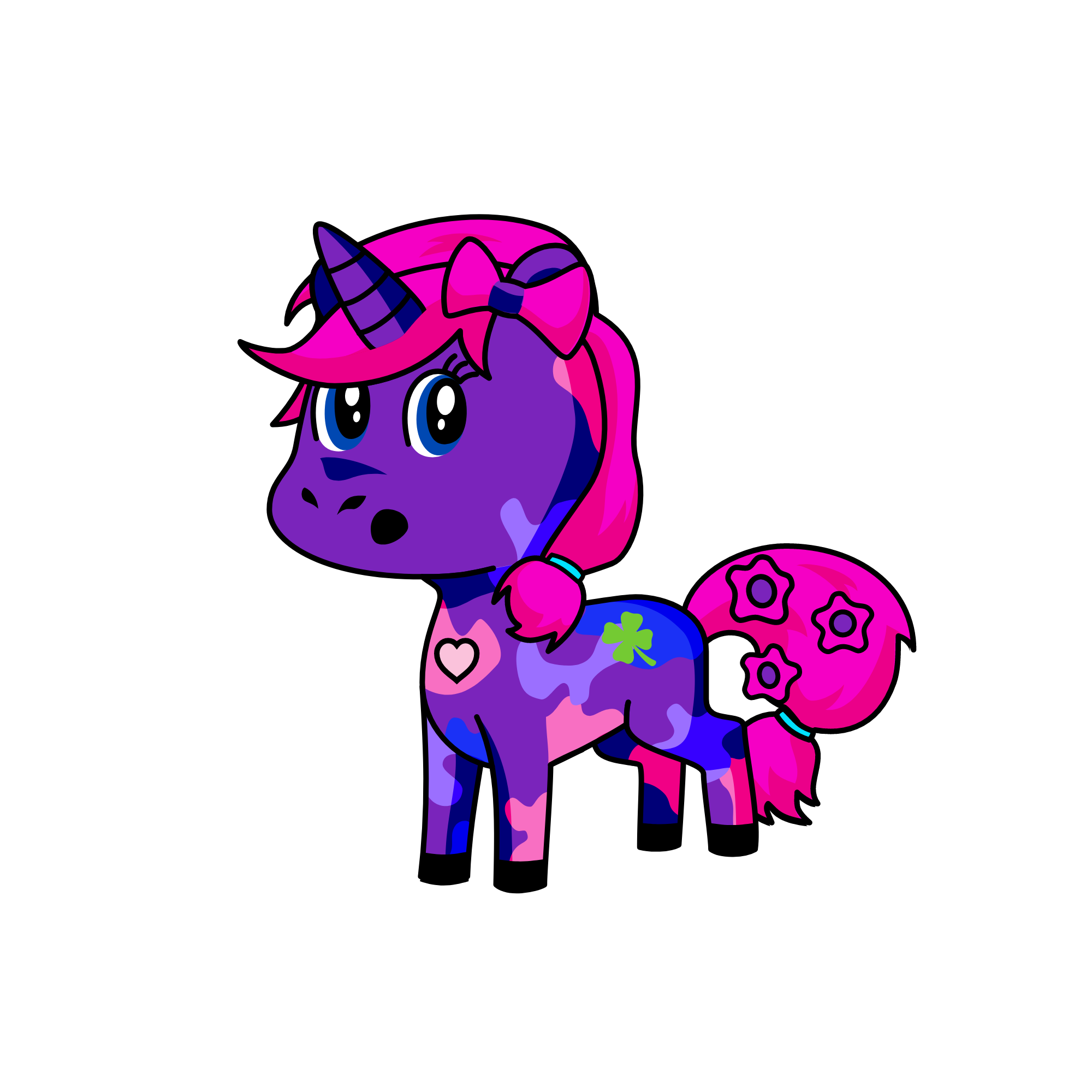 Pinky sweet, the unicorn