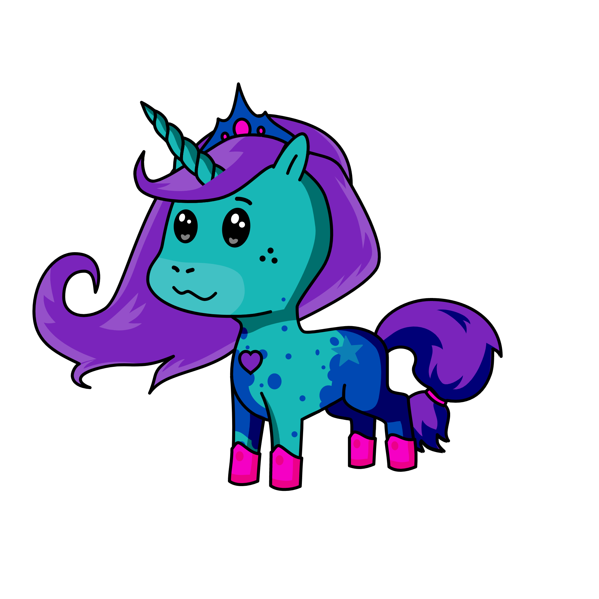 qween of night, the unicorn