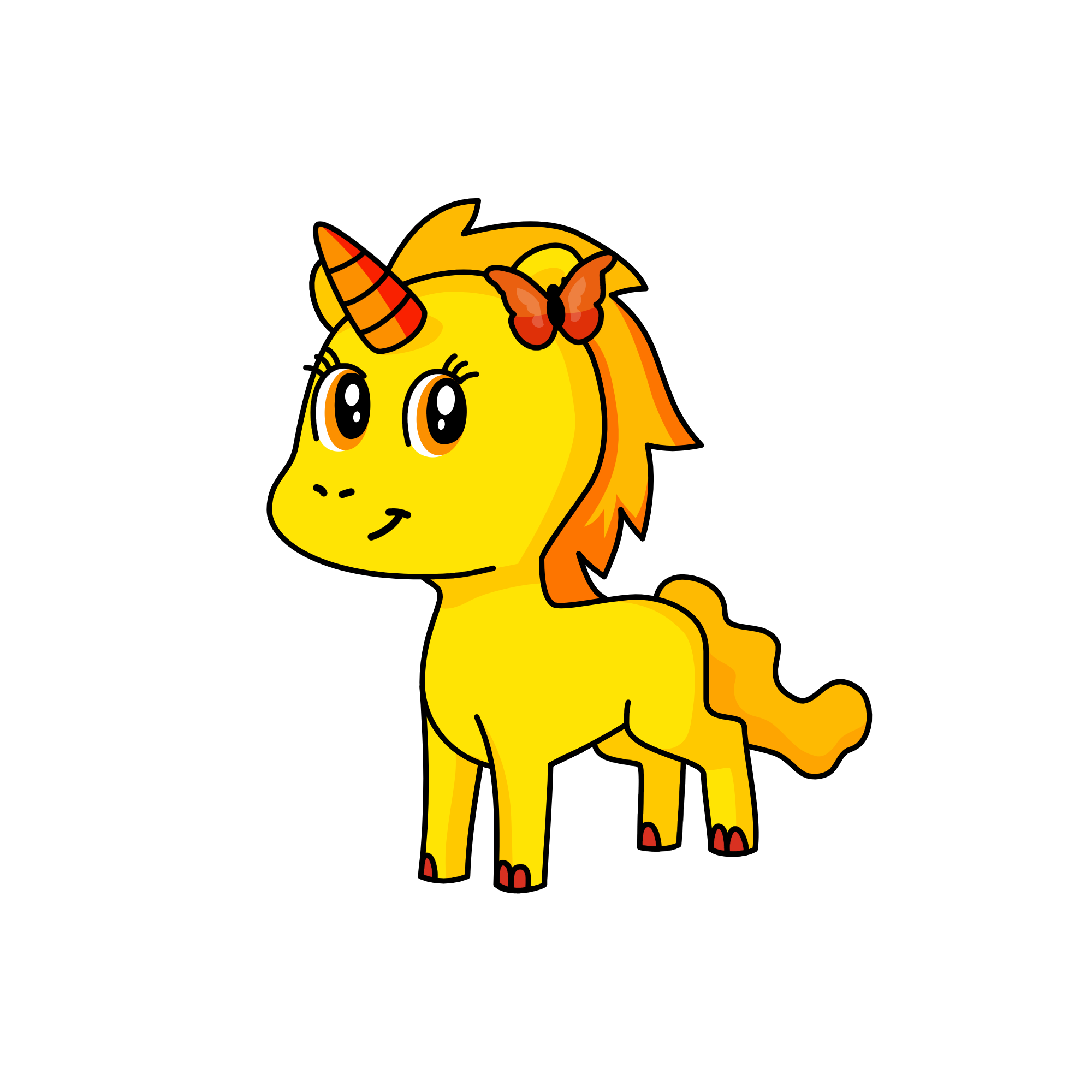 Goldy, the unicorn