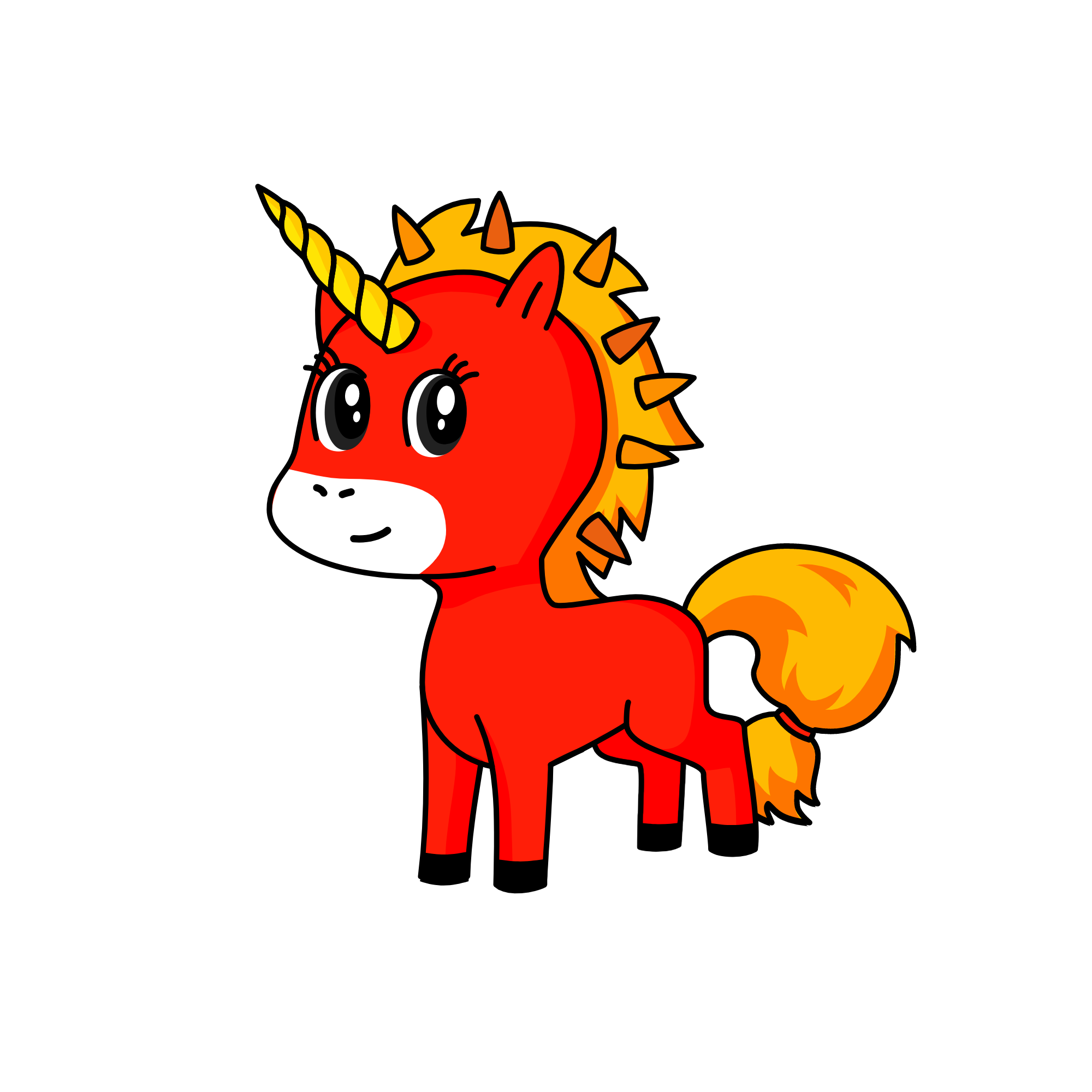 Flame, the unicorn