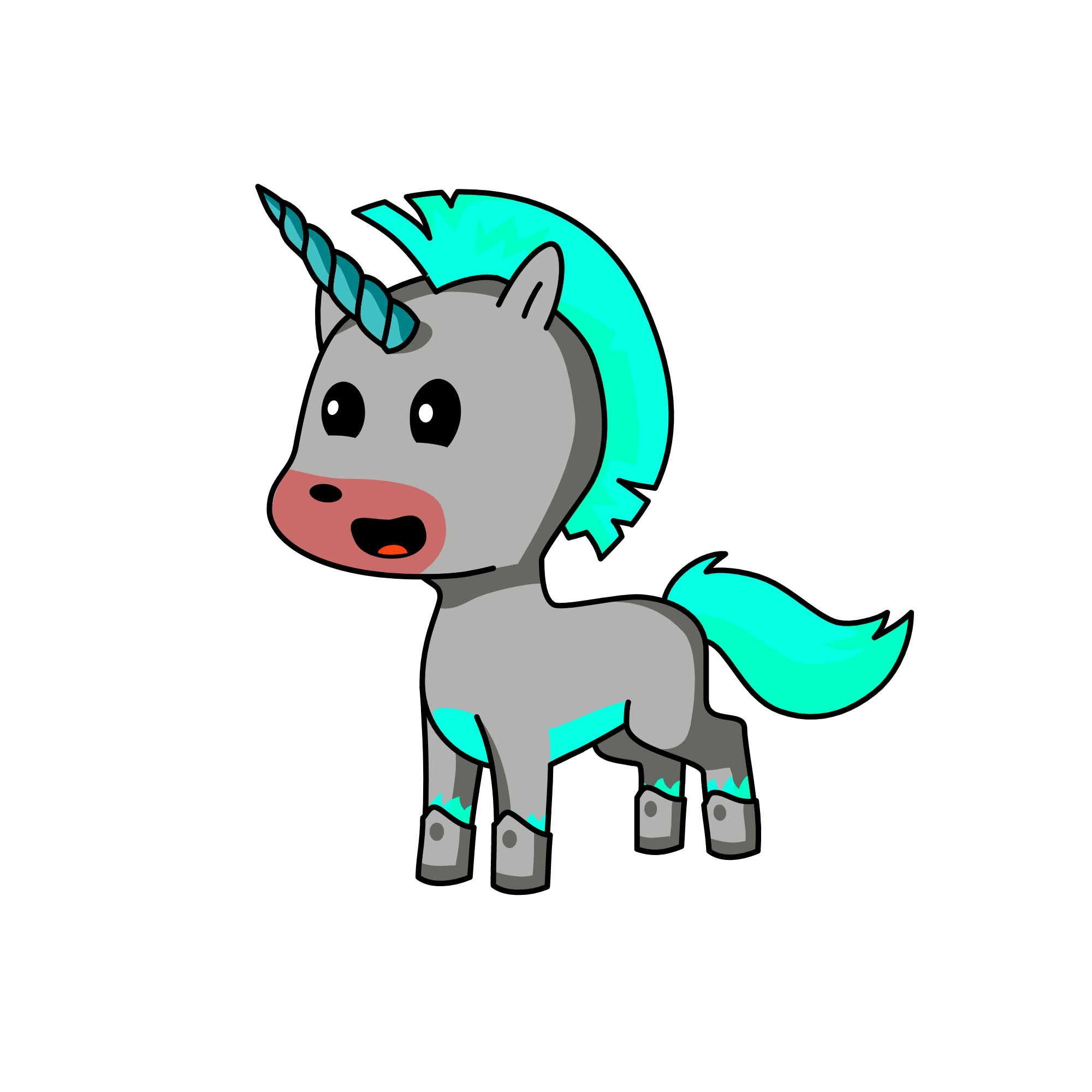 teen titans Cyborg, the unicorn