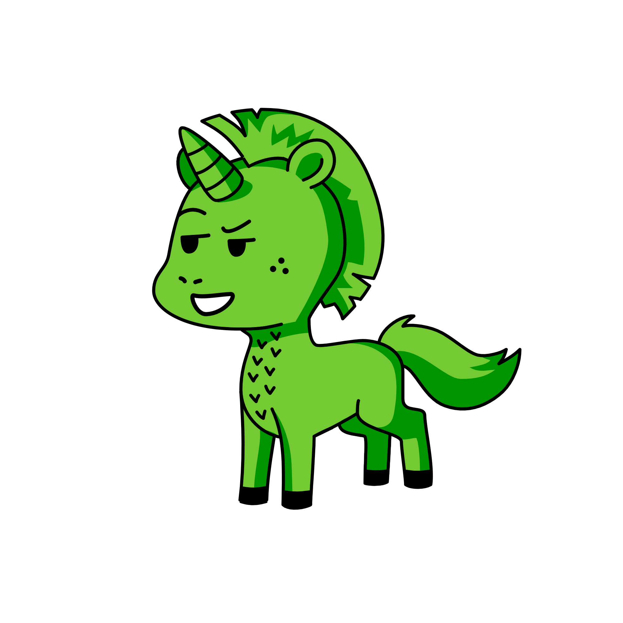 Beastboy from teentitans, the unicorn