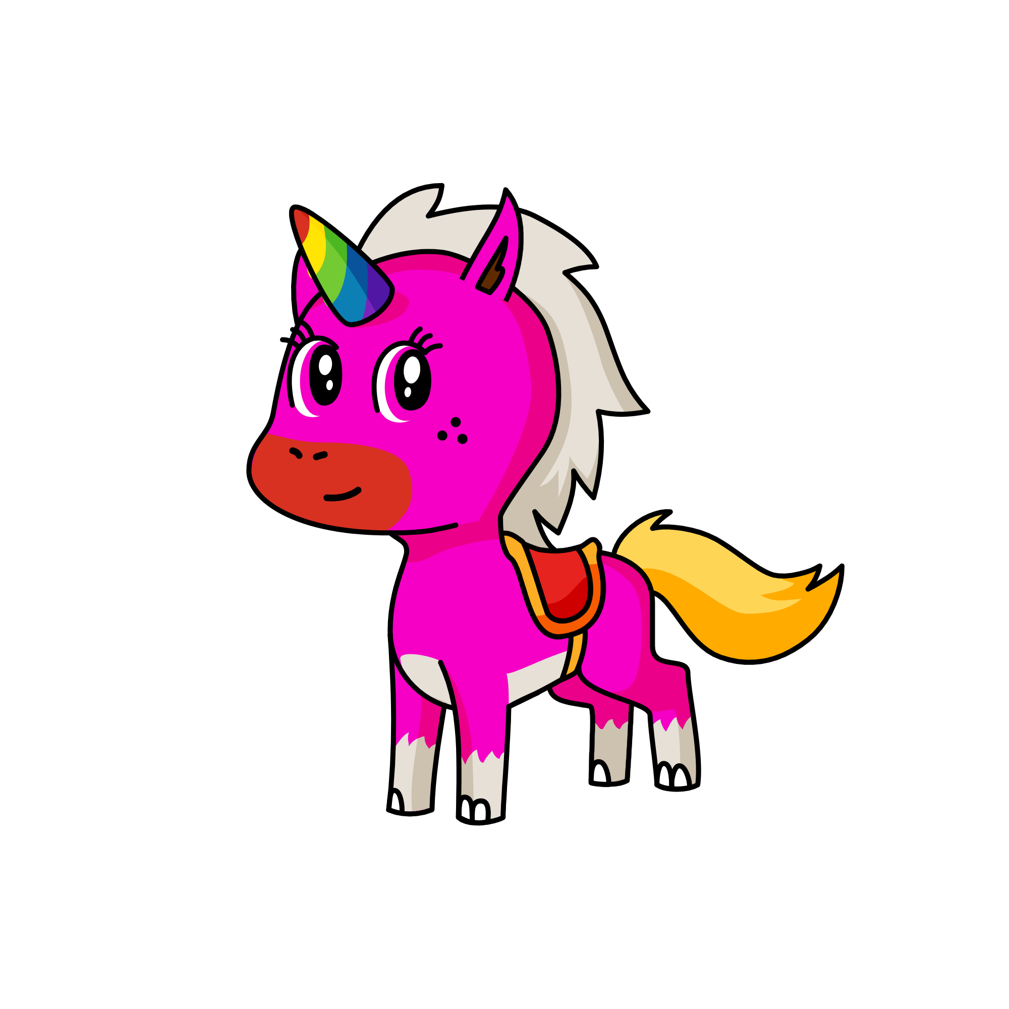 Rainbow, the unicorn