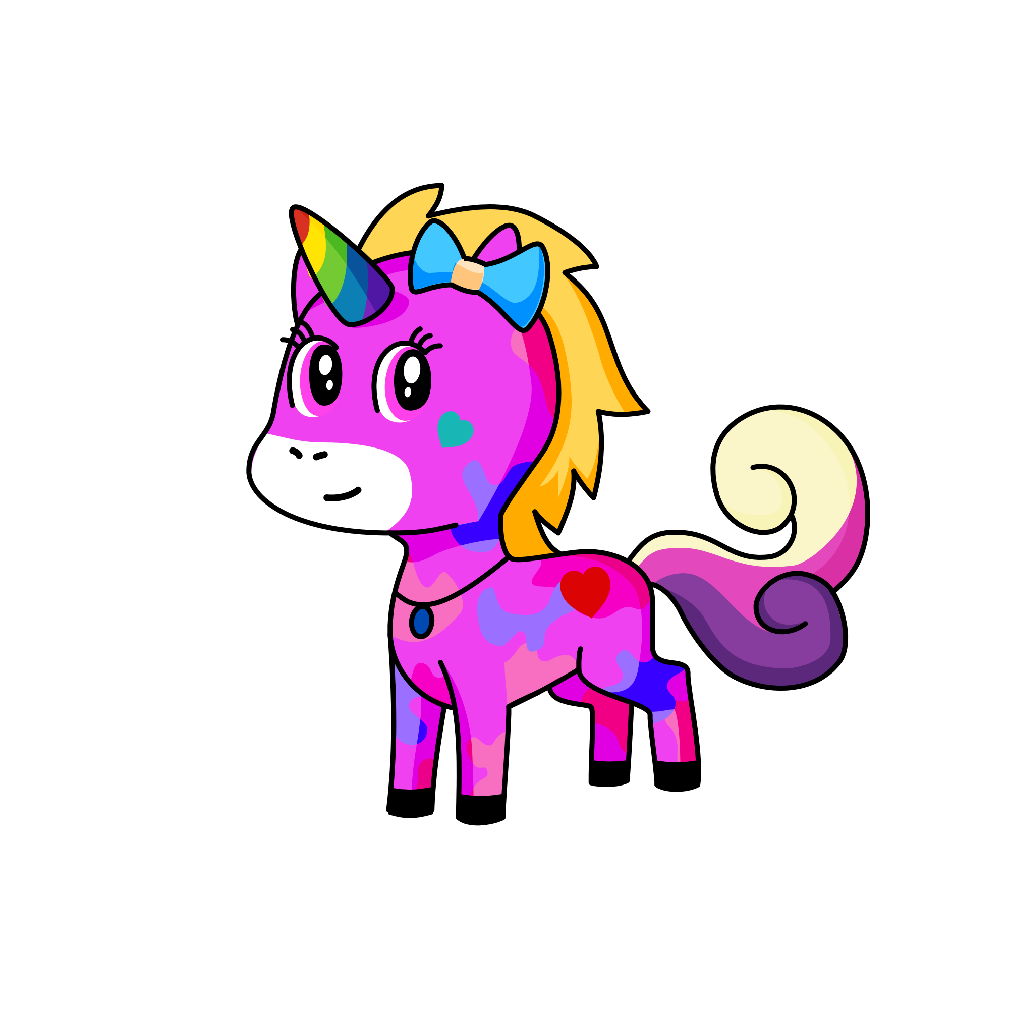 Violet, the unicorn