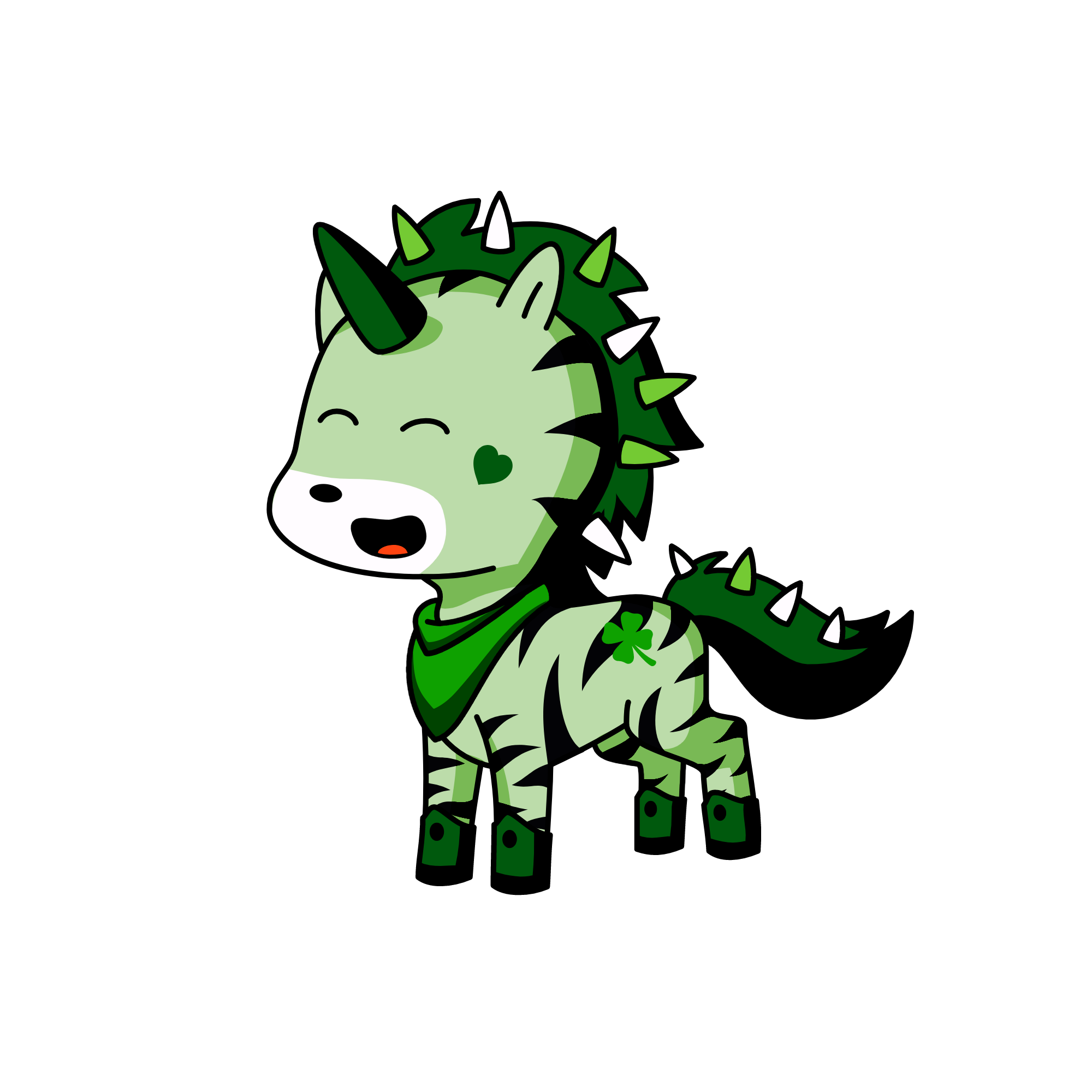 Greenie, the unicorn