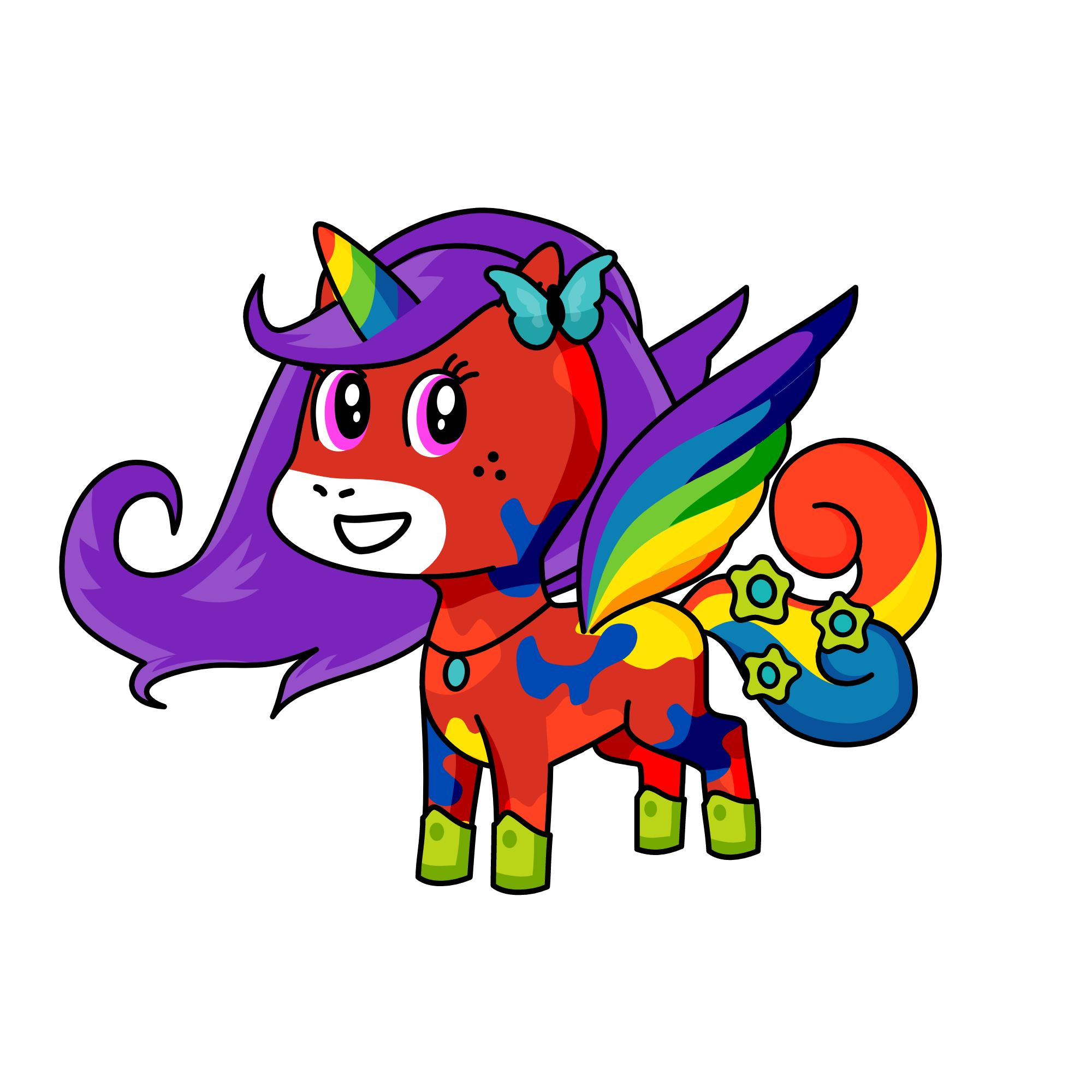 Rainbow, the unicorn