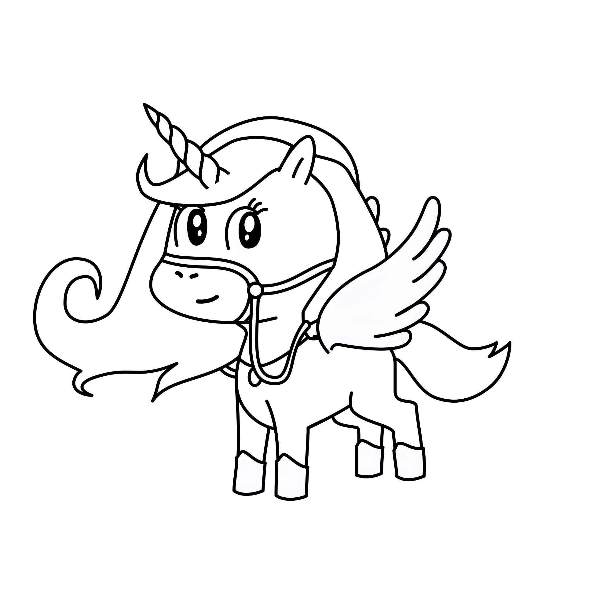 White, the unicorn