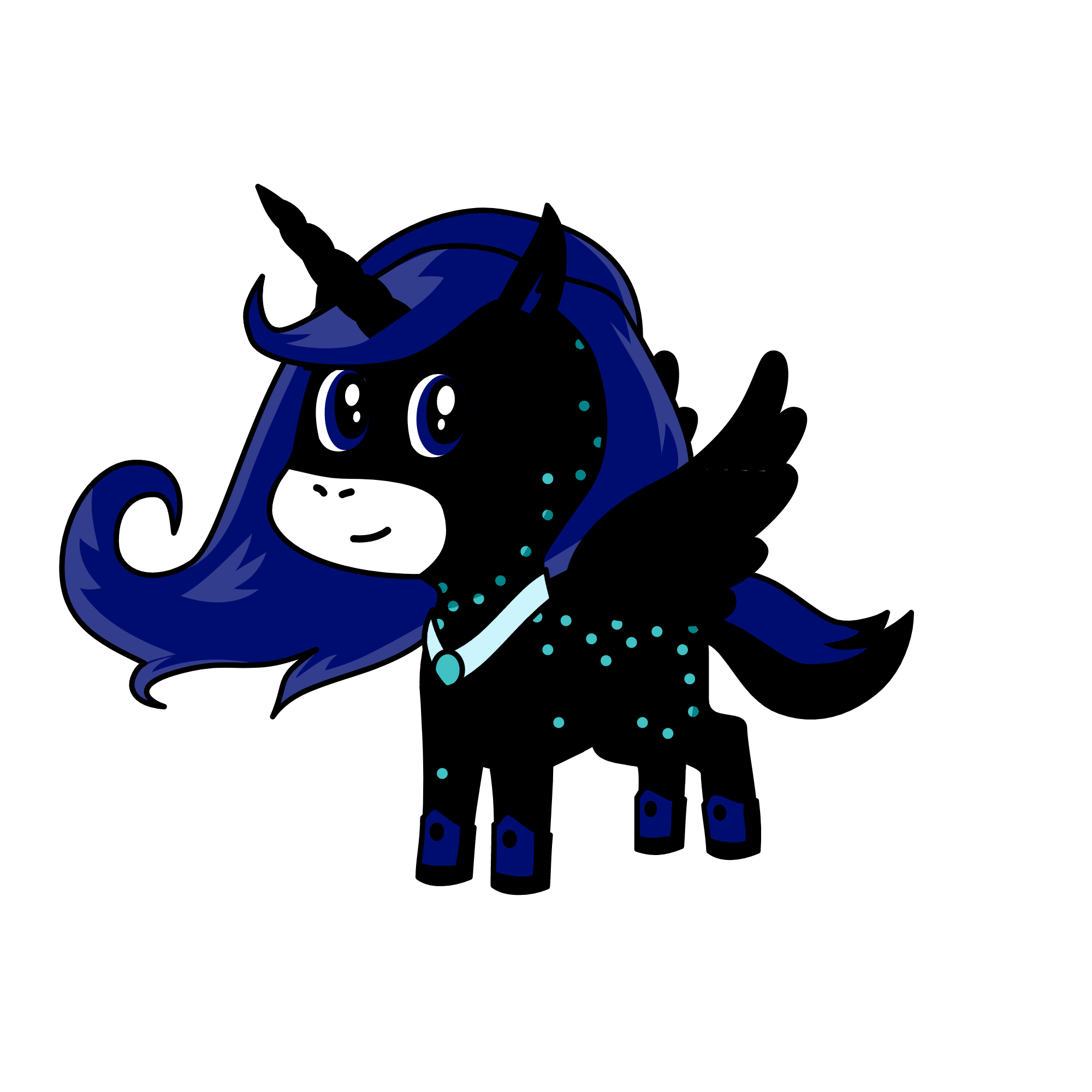 moonlight, the unicorn