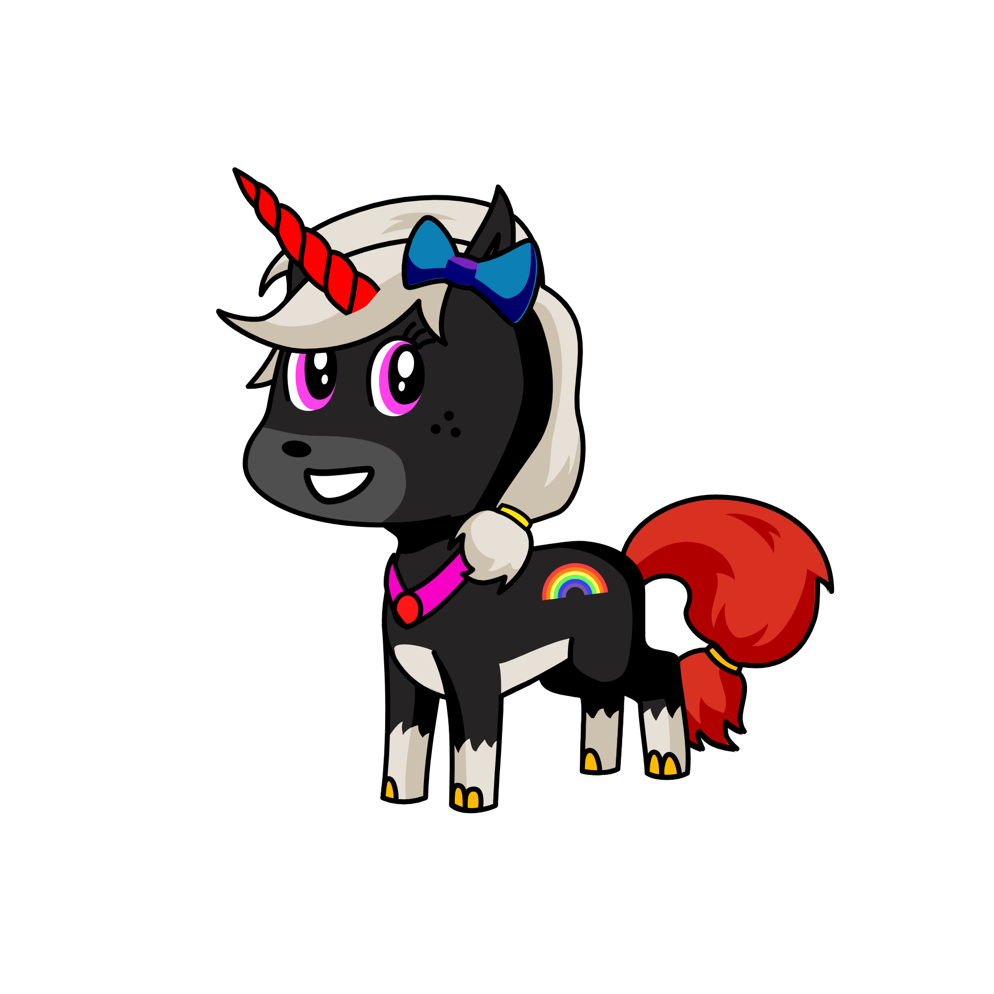 Blackie, the unicorn
