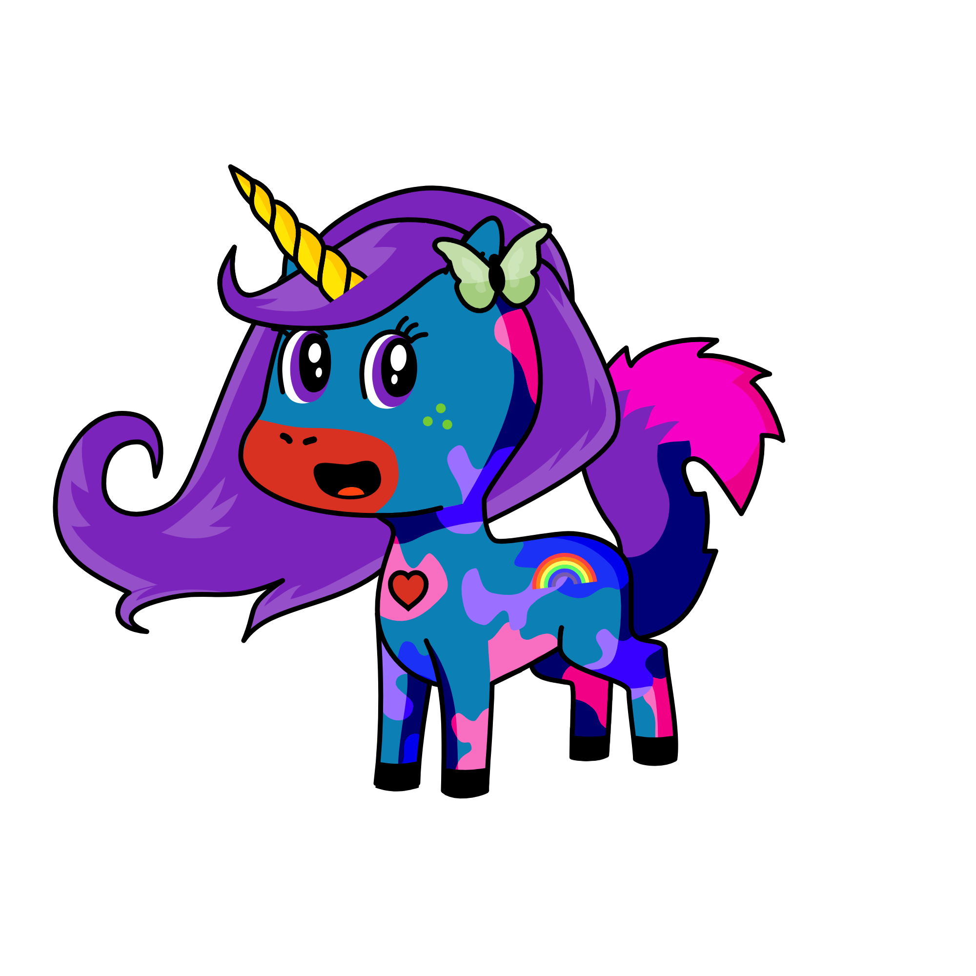 purply, the unicorn