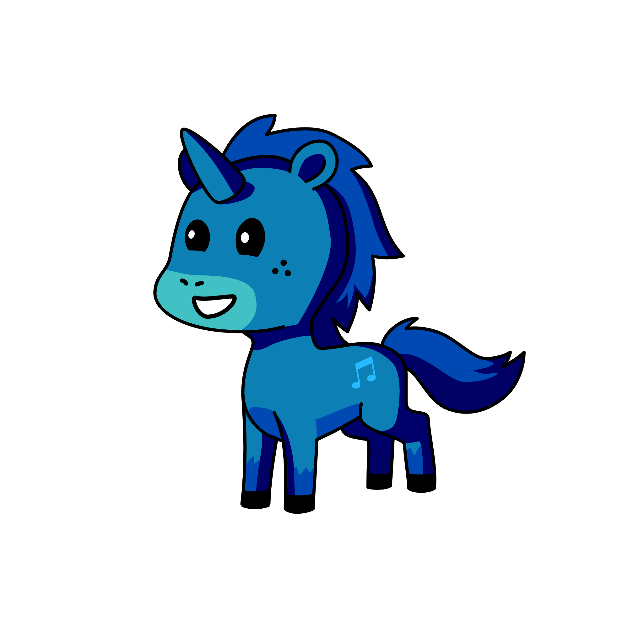 Prince Bluebell, the unicorn