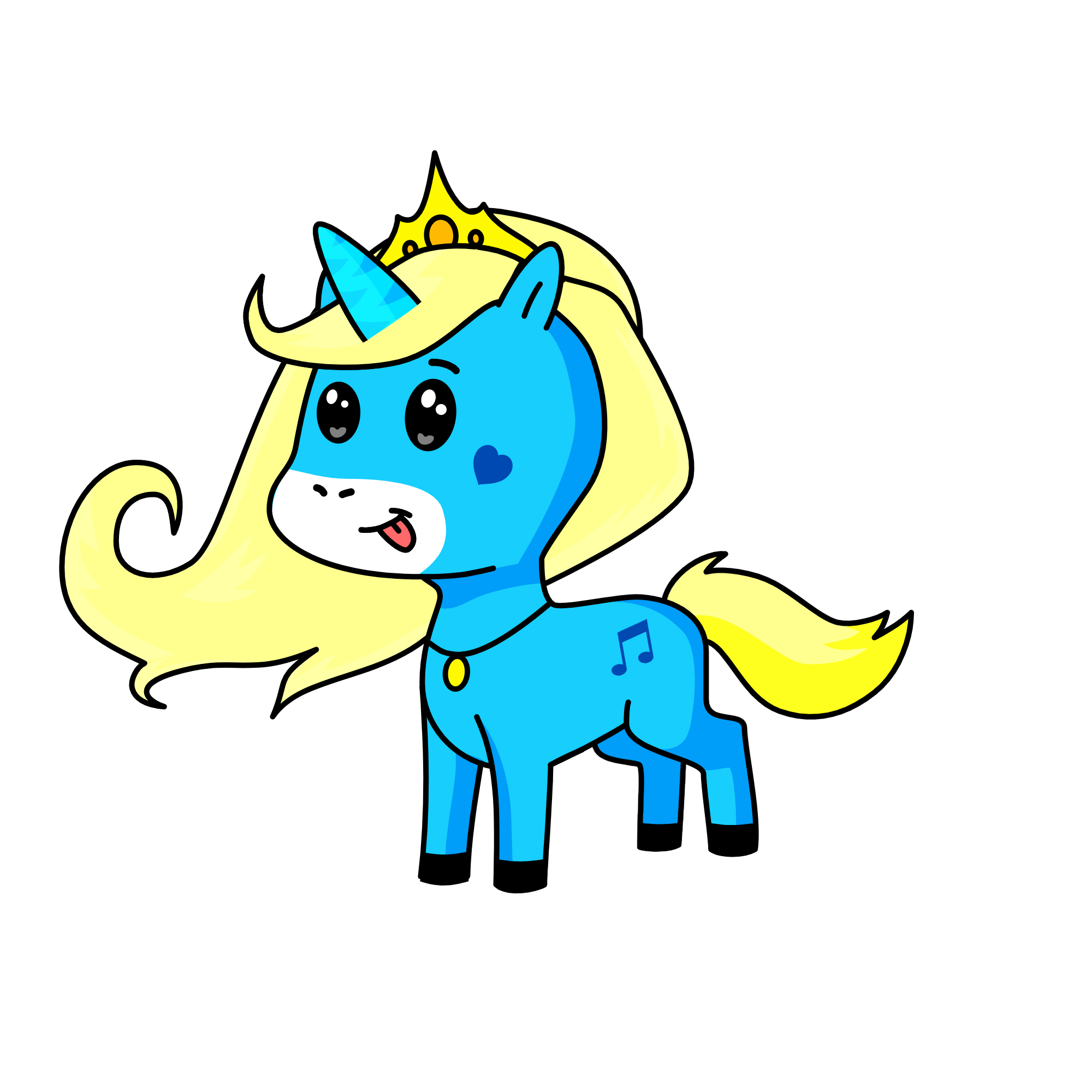 Queen Elsa , the unicorn