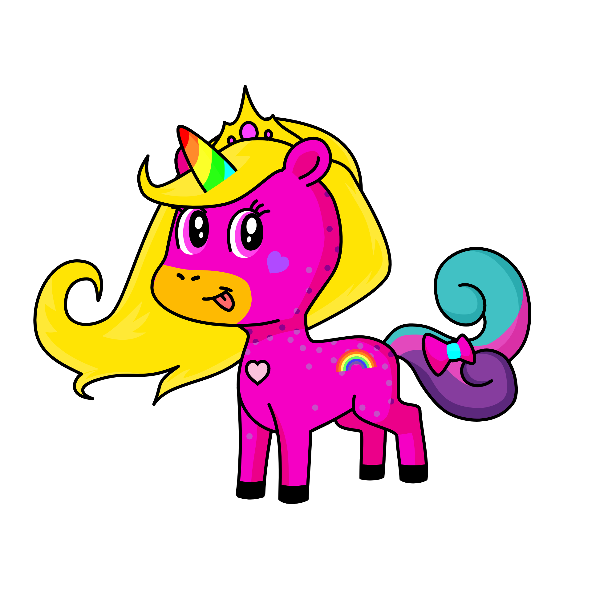 Rainbow, the unicorn