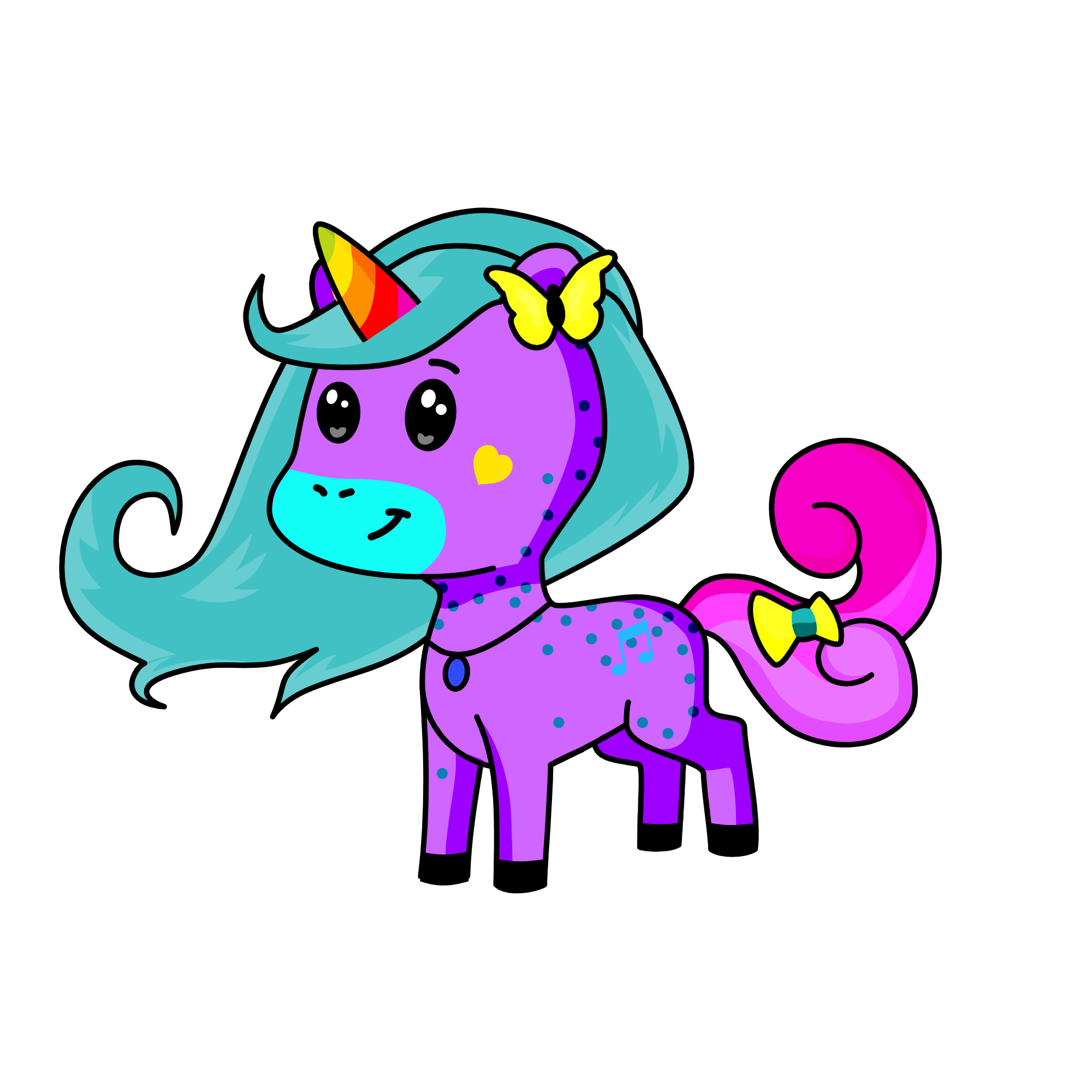 Cloudy, the unicorn