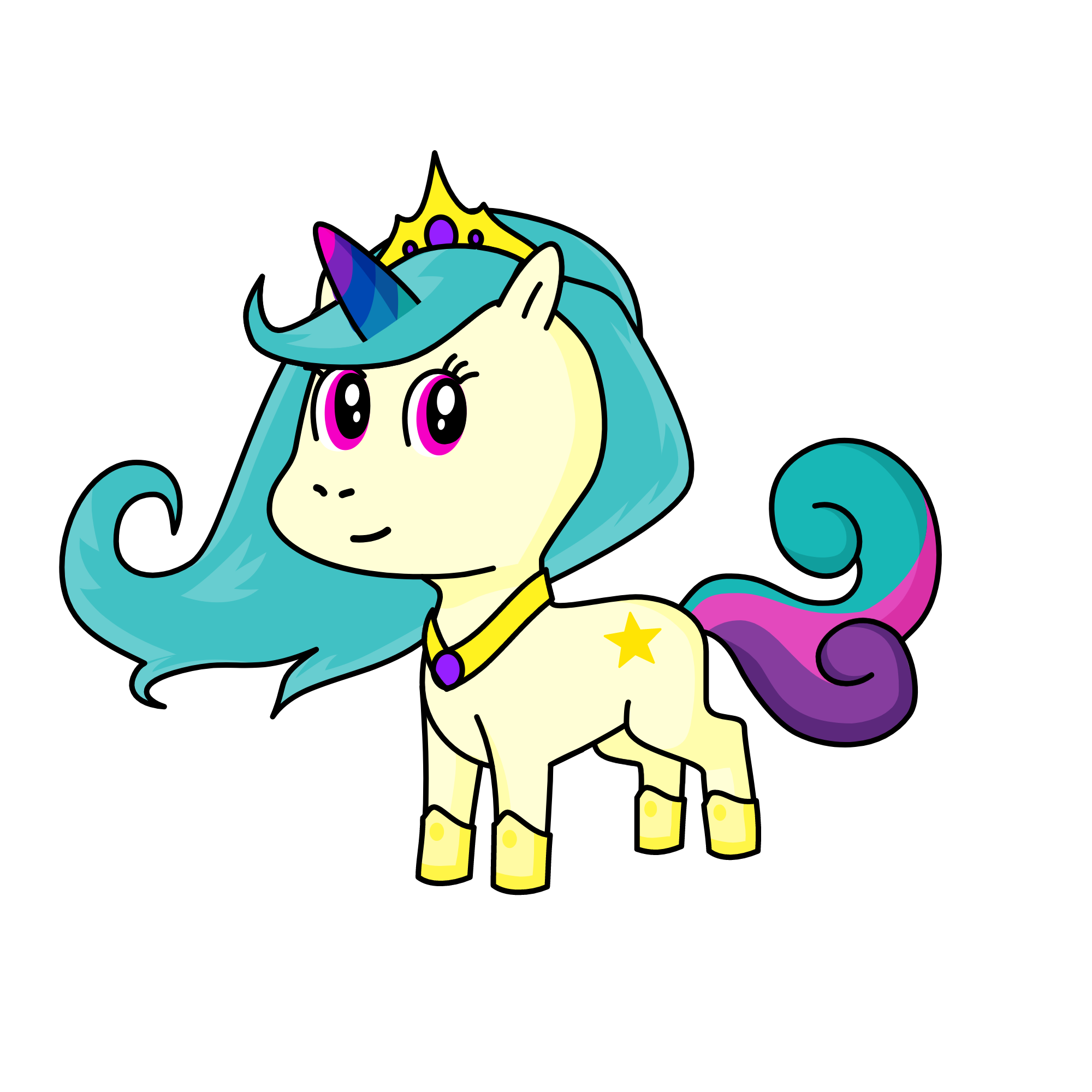 Prenses Celestia, the unicorn