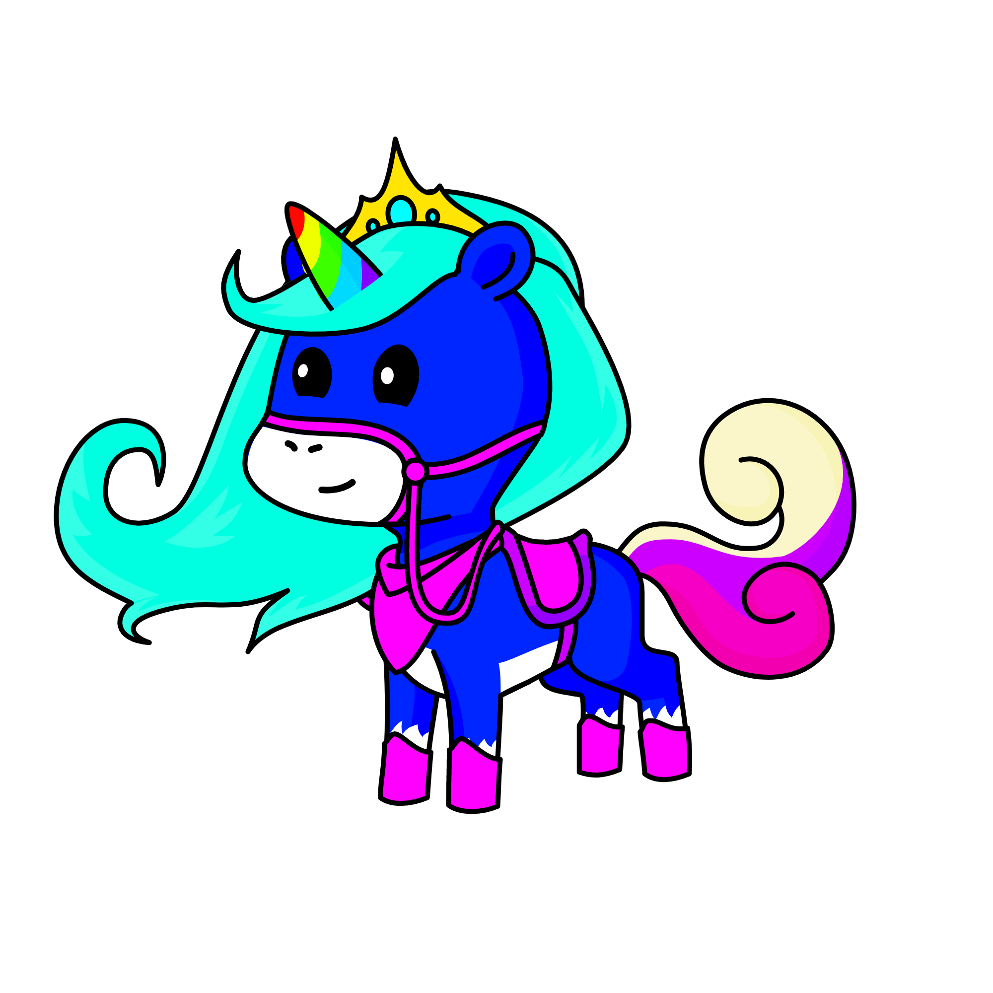 lovely , astirich , hicap and pari, the unicorn