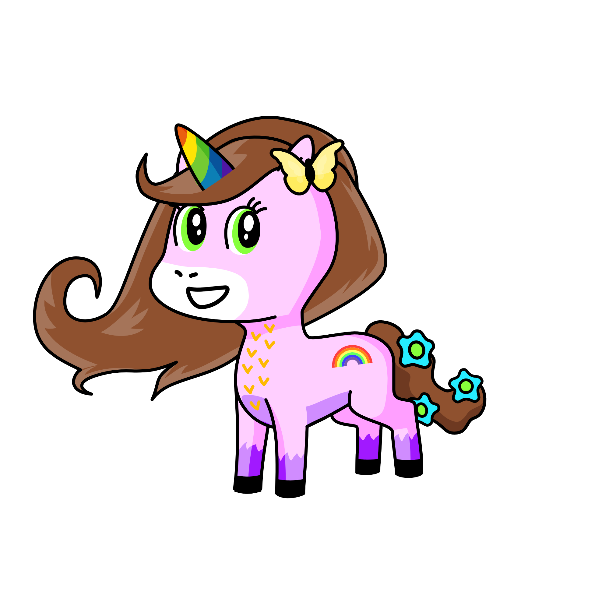Rainbow, the unicorn