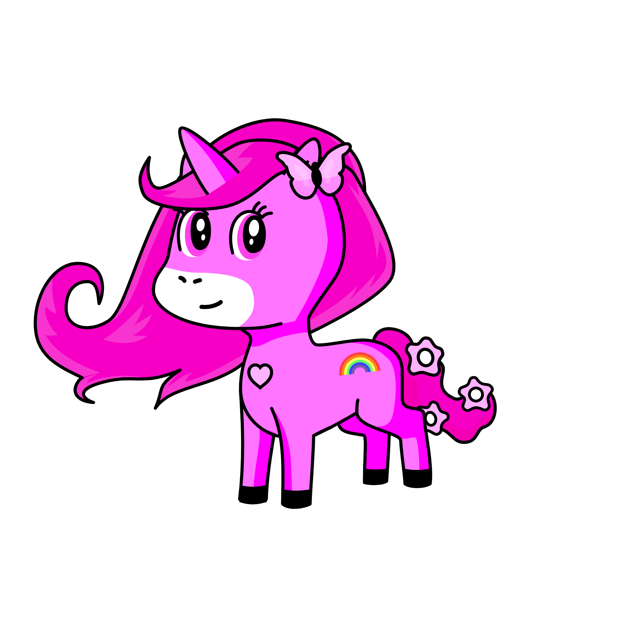 Pink, the unicorn