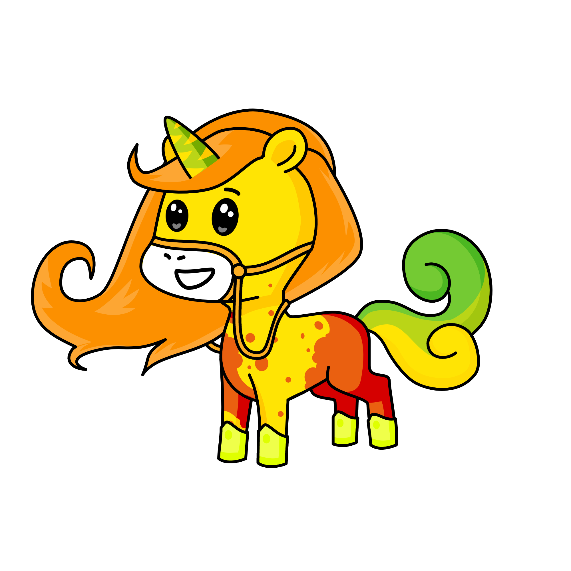 Yellow Blast, the unicorn