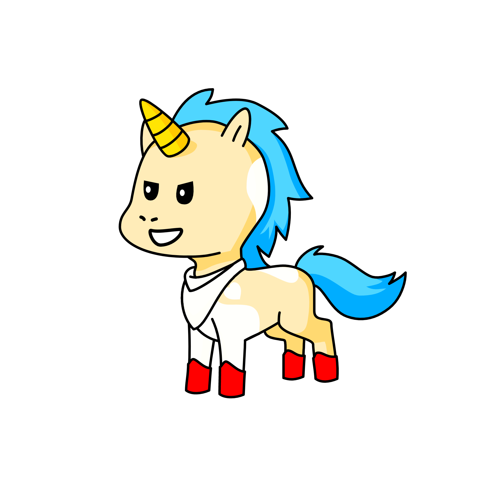 bf from friday night funkin, the unicorn