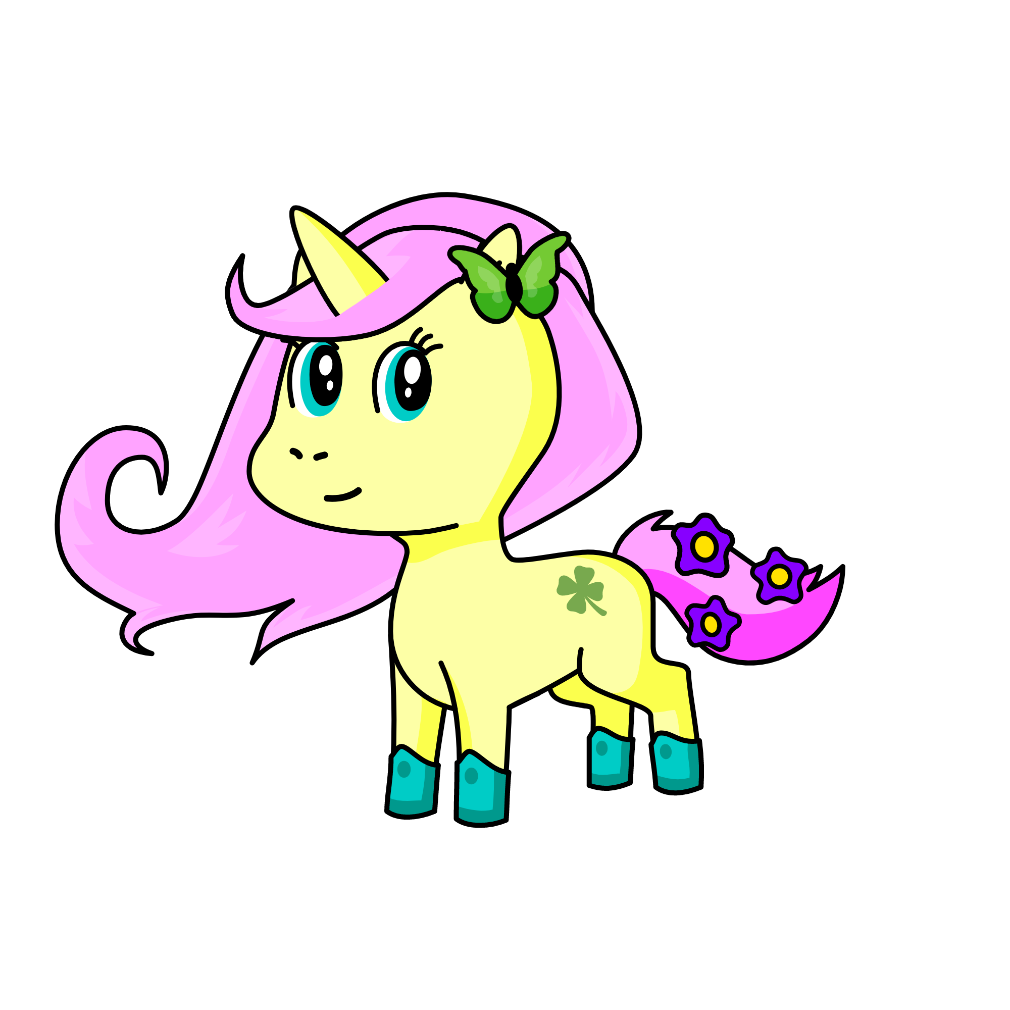 Fluttershy, the unicorn