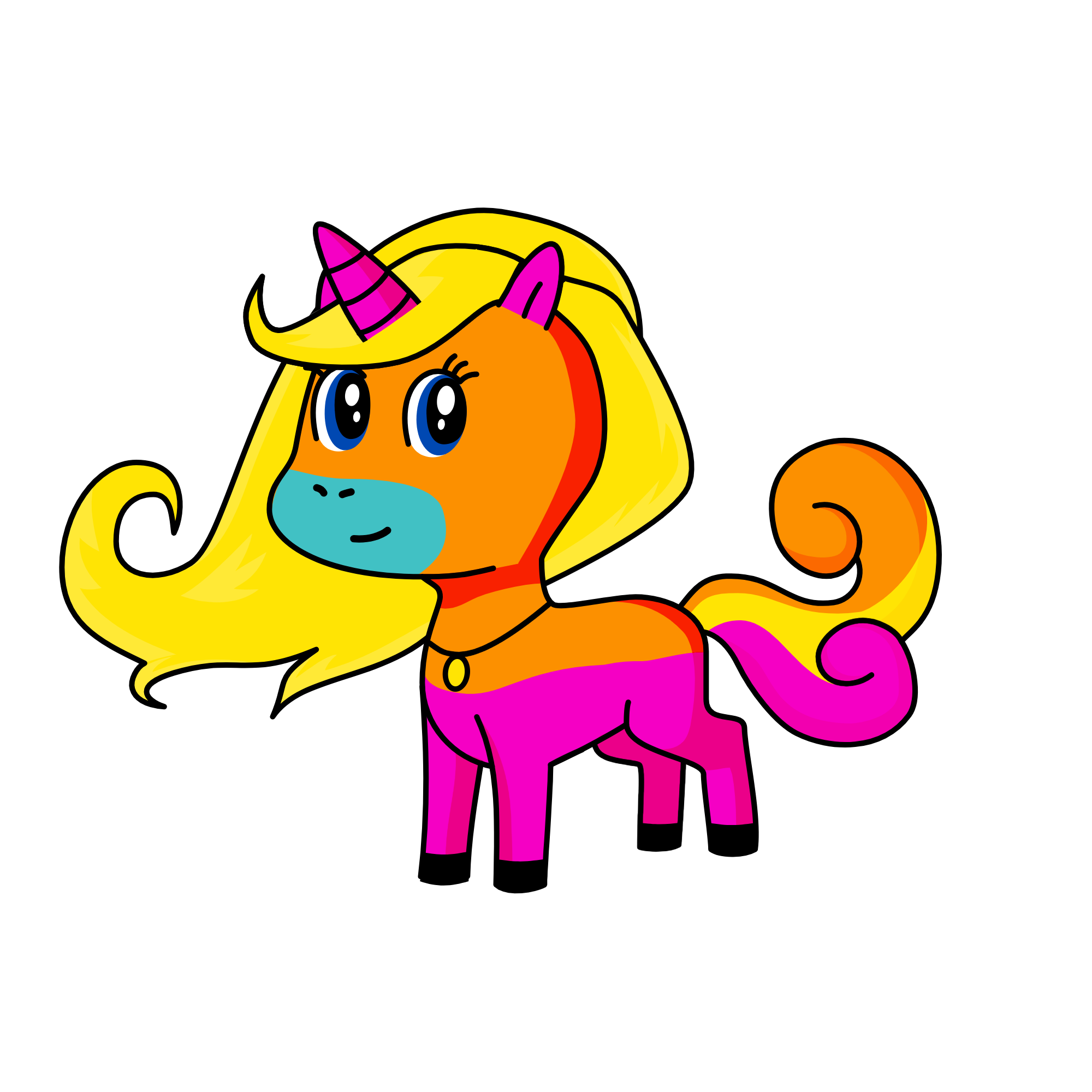 sunset, the unicorn