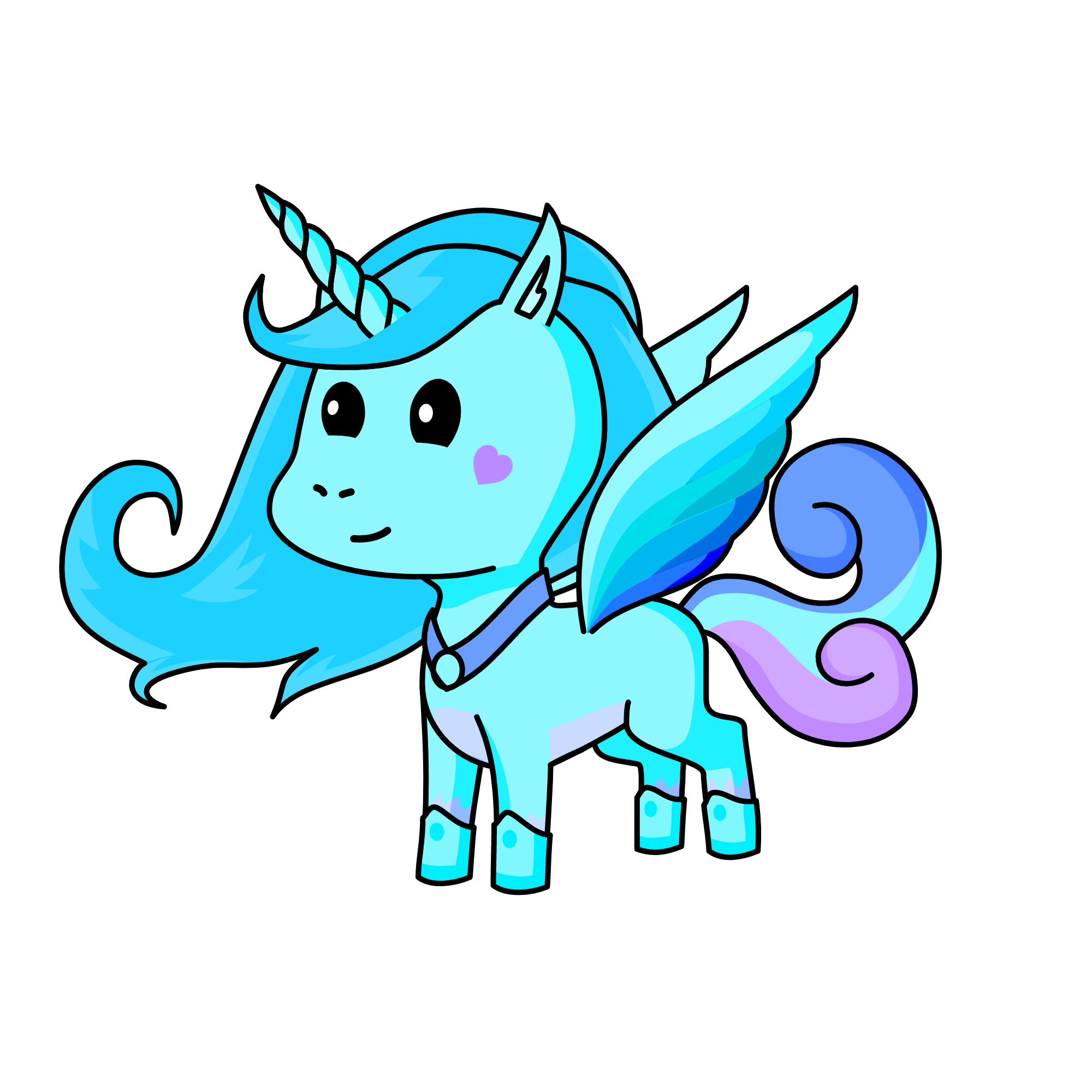 Sapphire, the unicorn