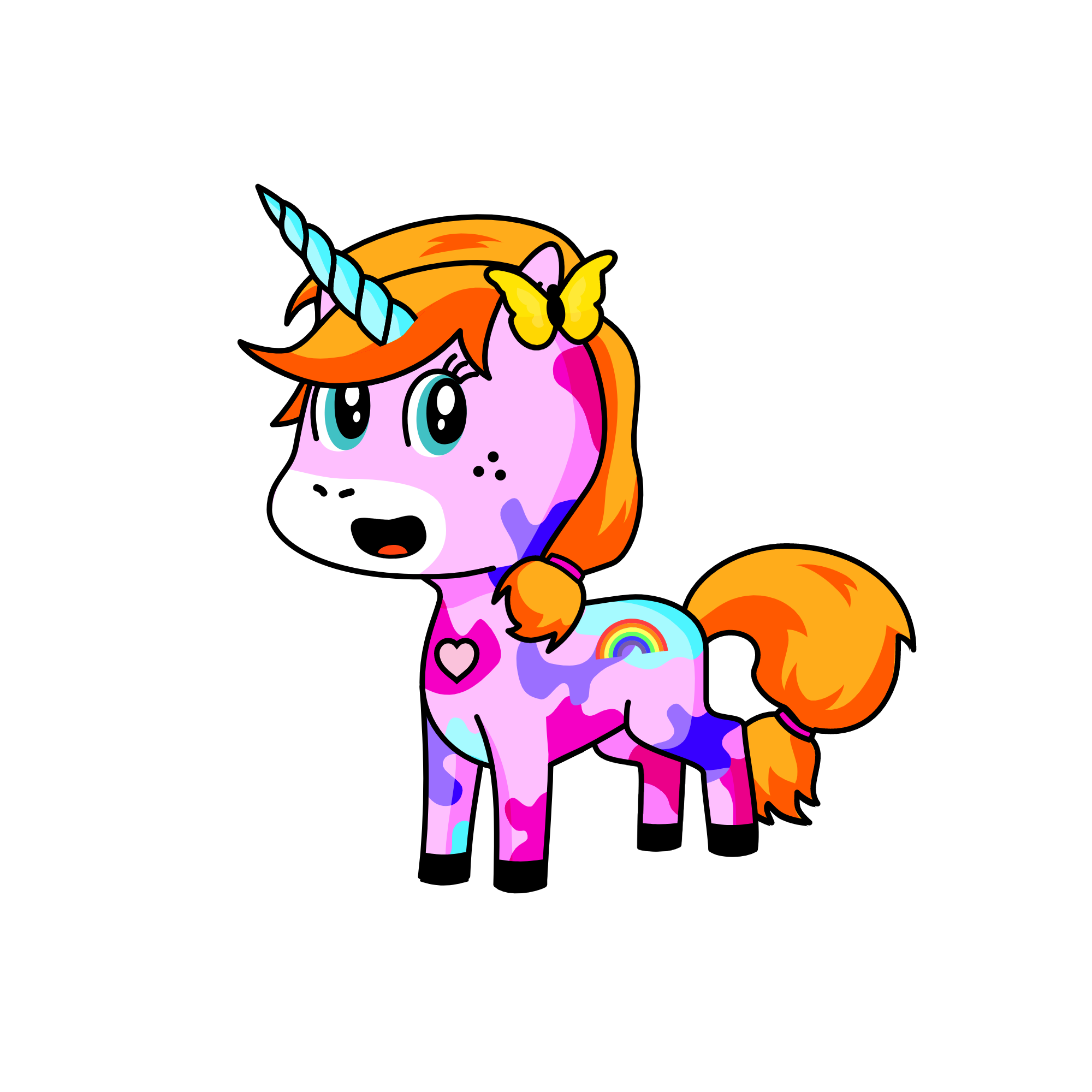 Bubbles, the unicorn
