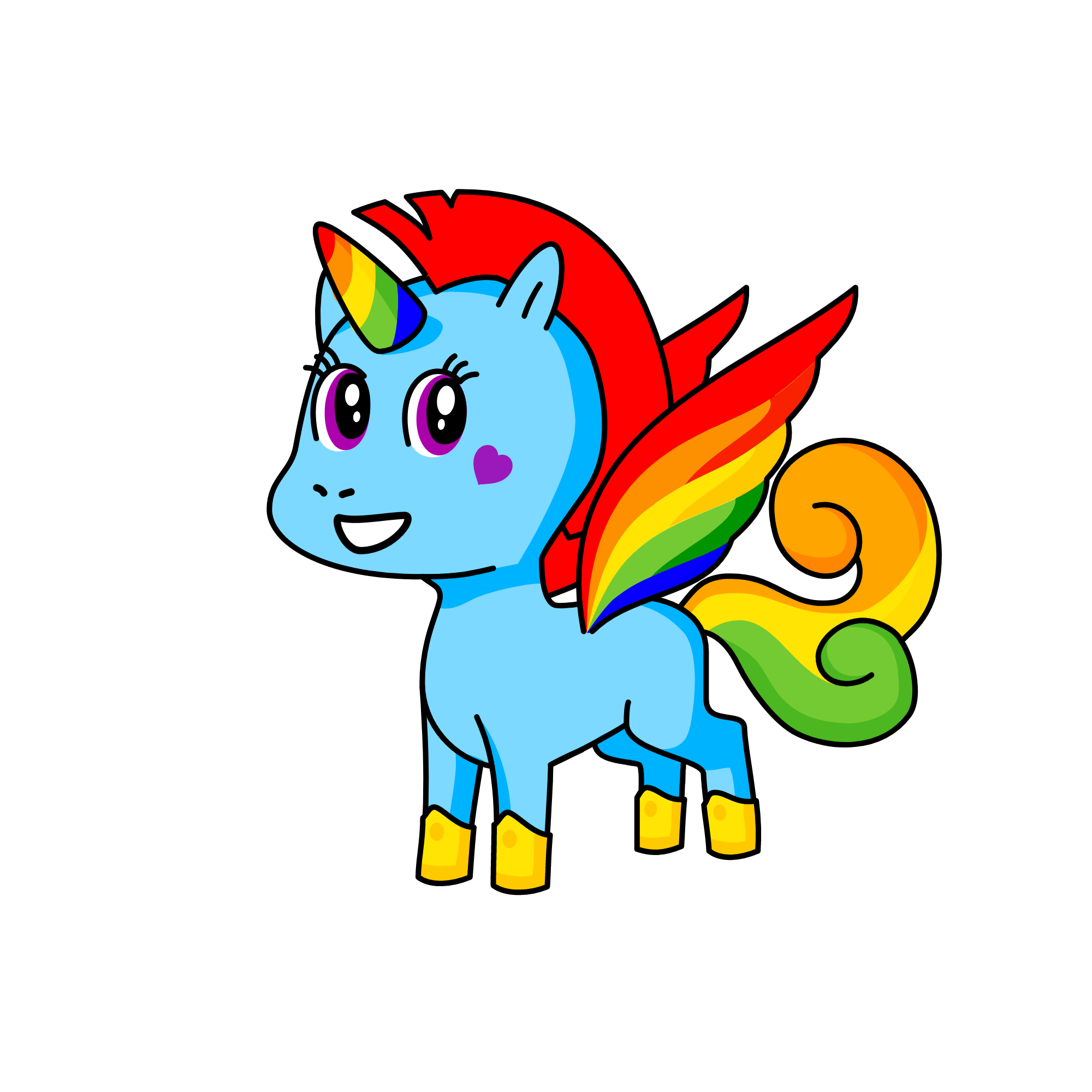 Rainbow Dash, the unicorn