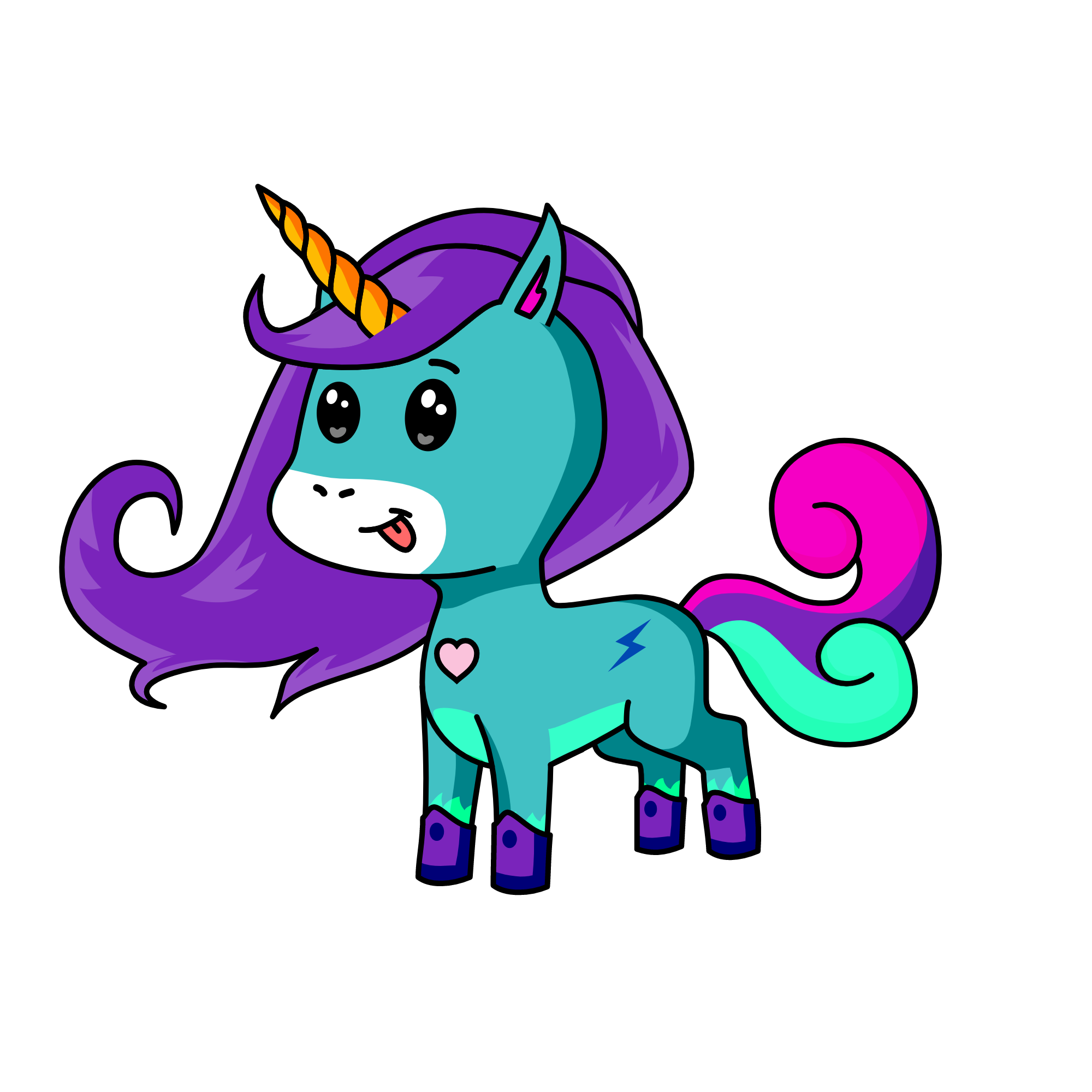 Bubbles, the unicorn