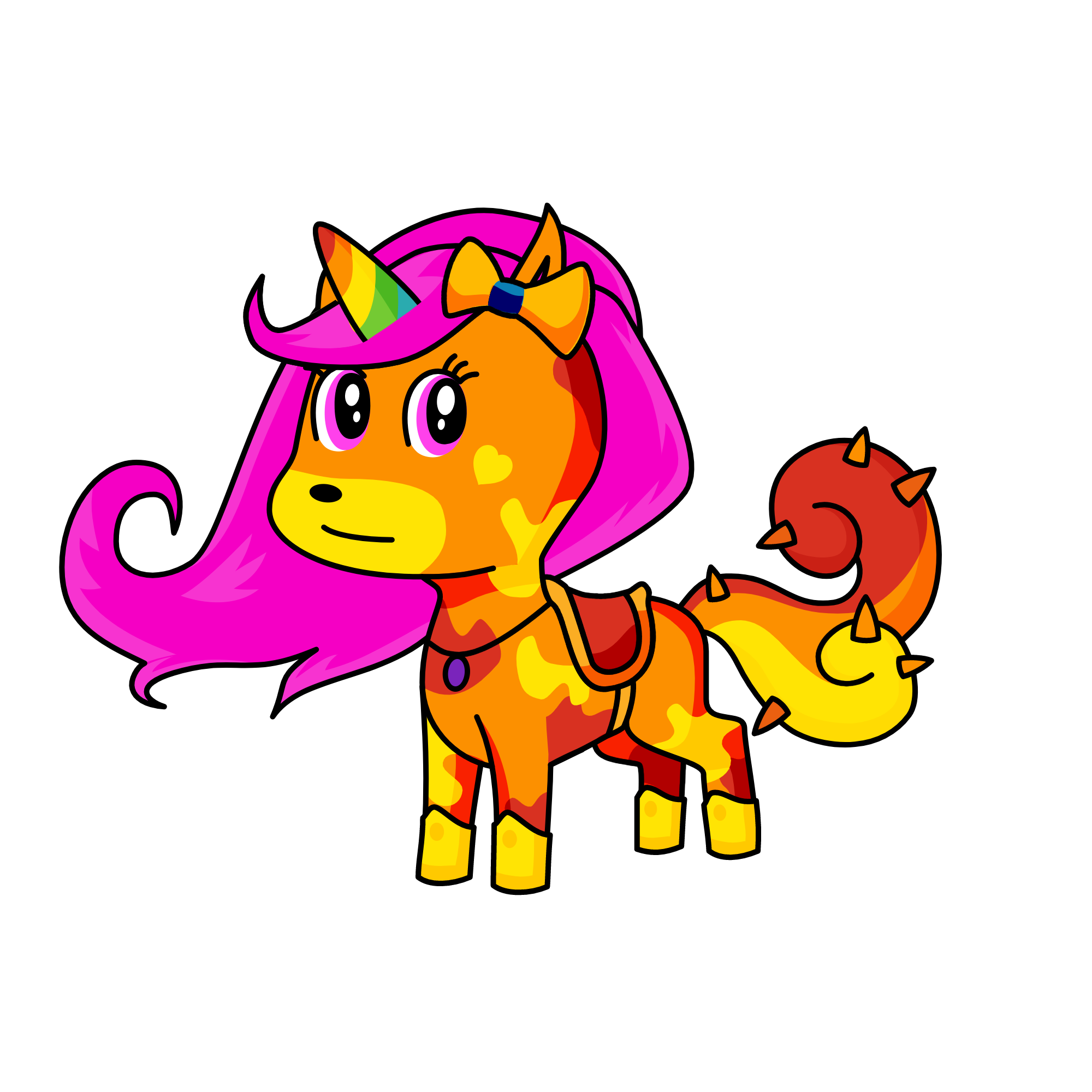 D, the unicorn