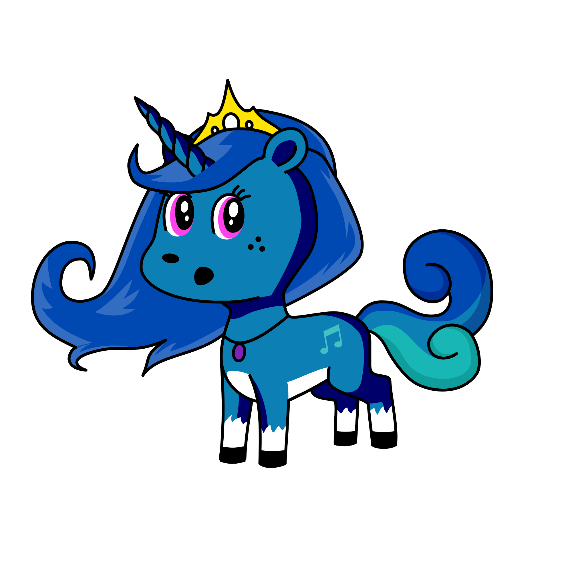 Runnaway moonlight, the unicorn