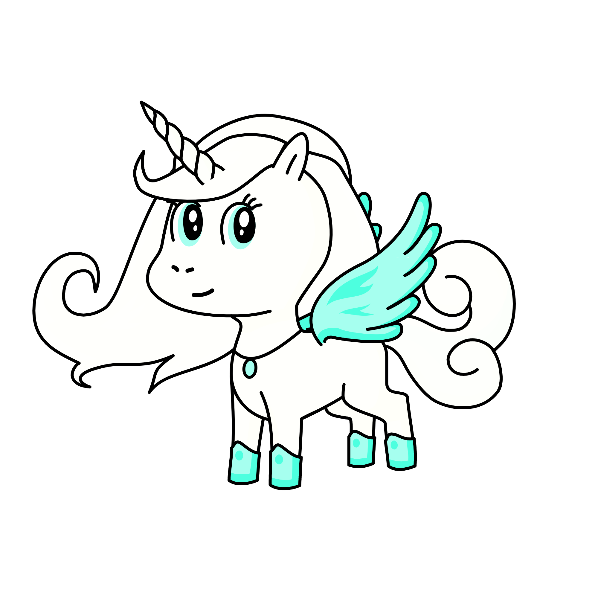 Queen the Snow, the unicorn