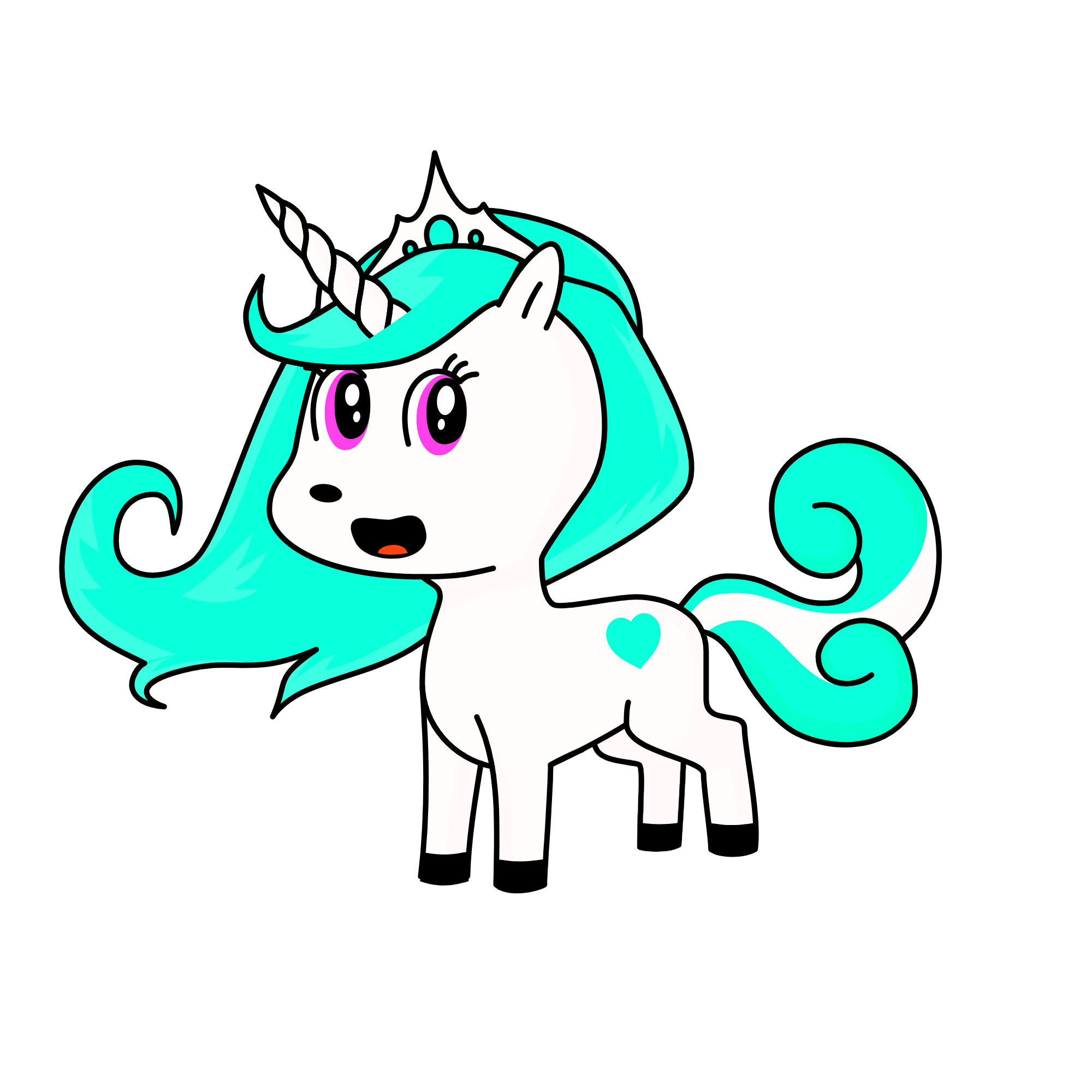 Snow Princess of ice and snow, the unicorn