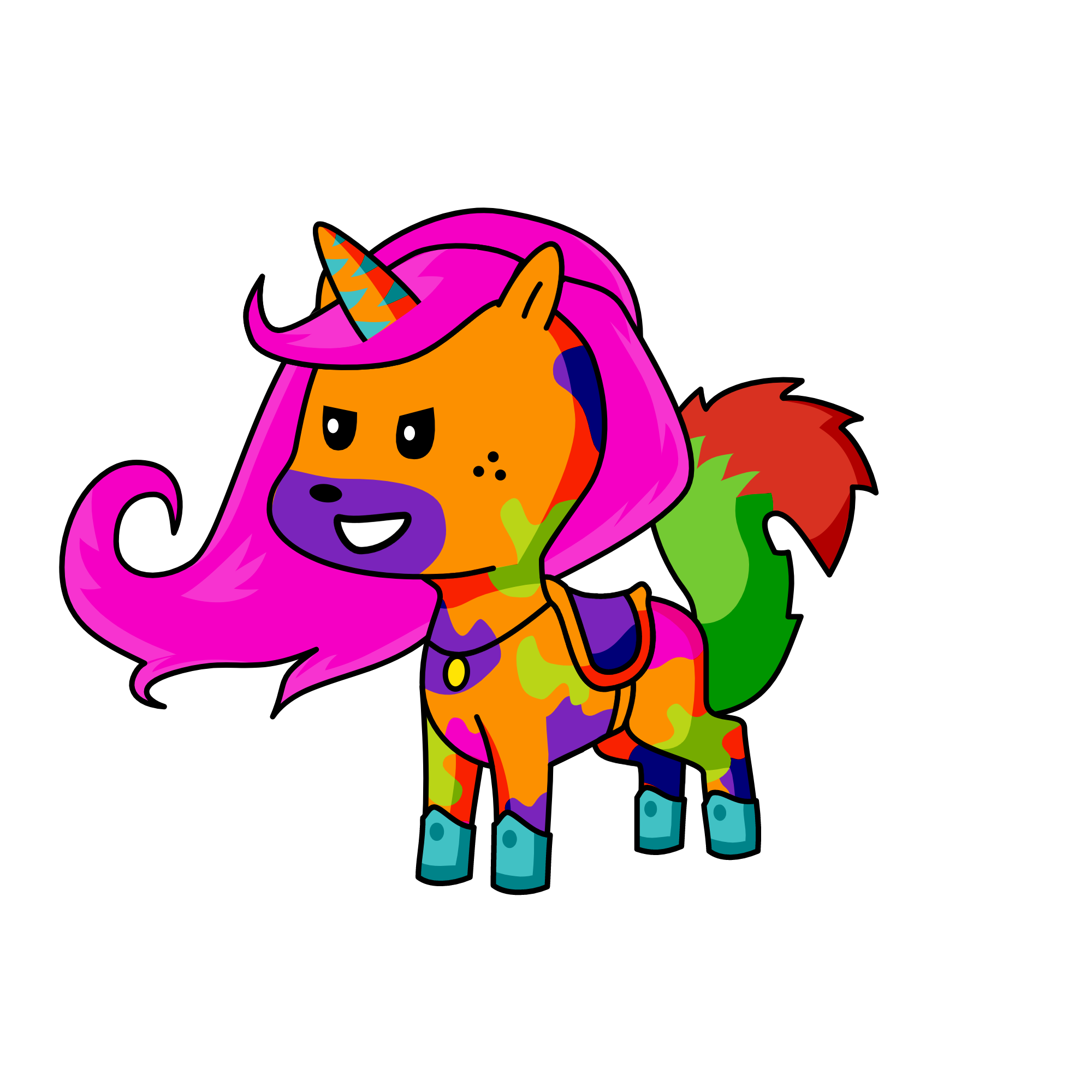 E, the unicorn