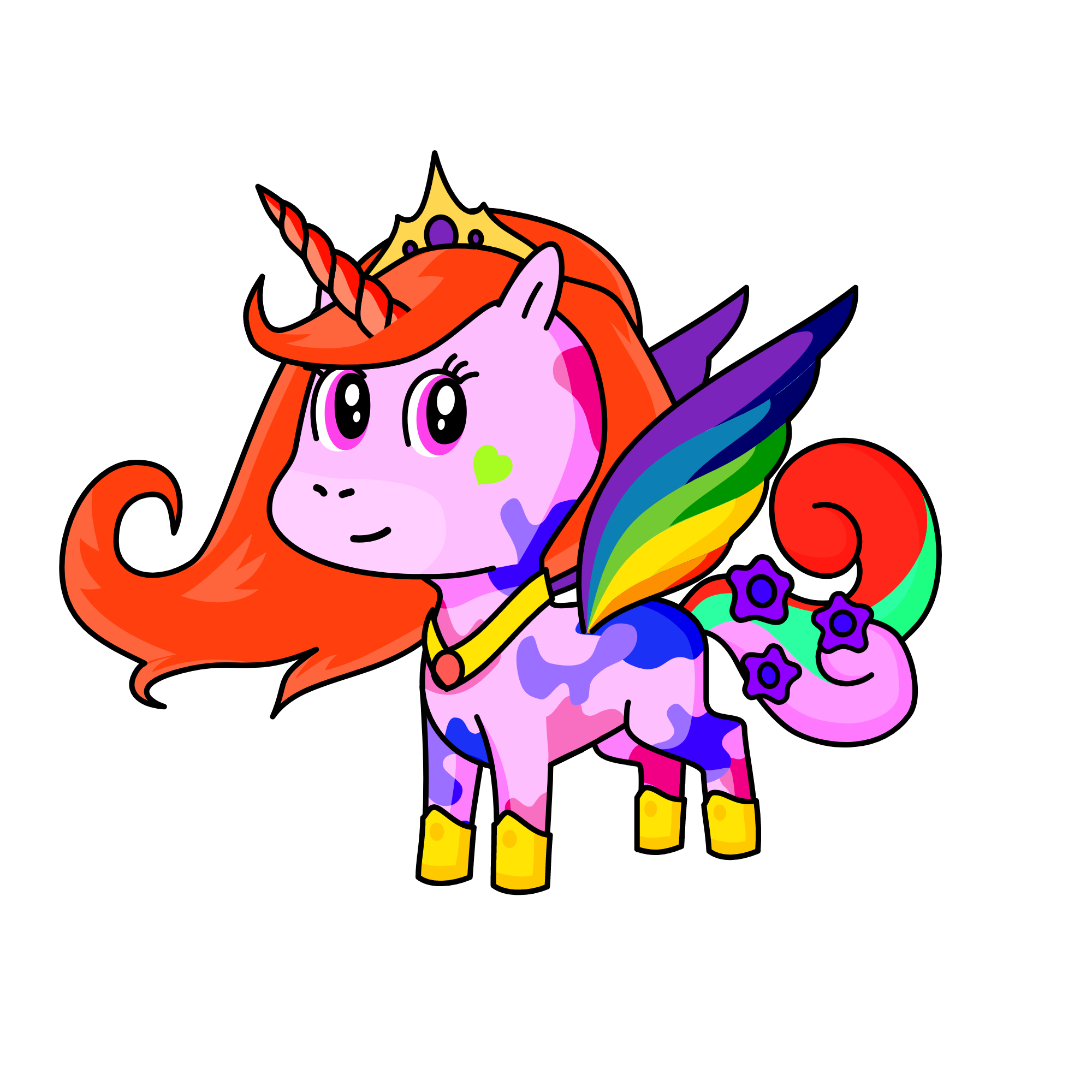 rainbow , the unicorn
