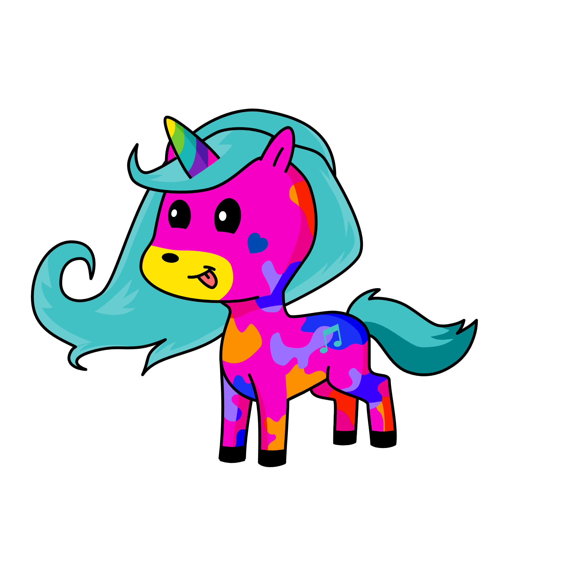 rainbowcorn, the unicorn