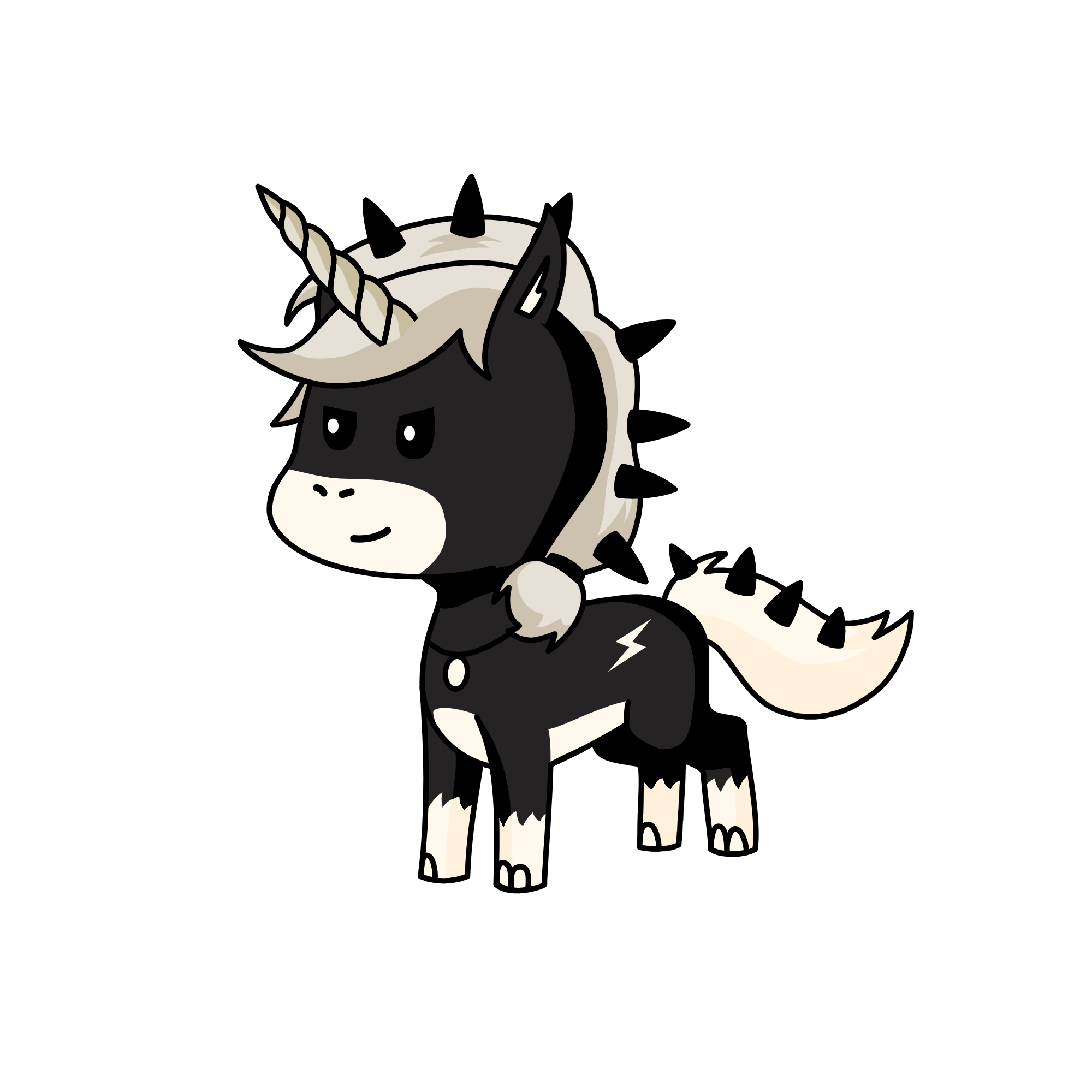 Black Lightning, the unicorn
