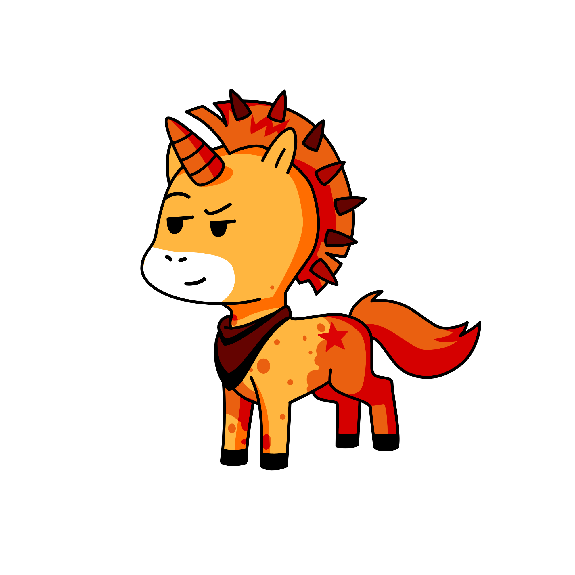 Fire ball, the unicorn