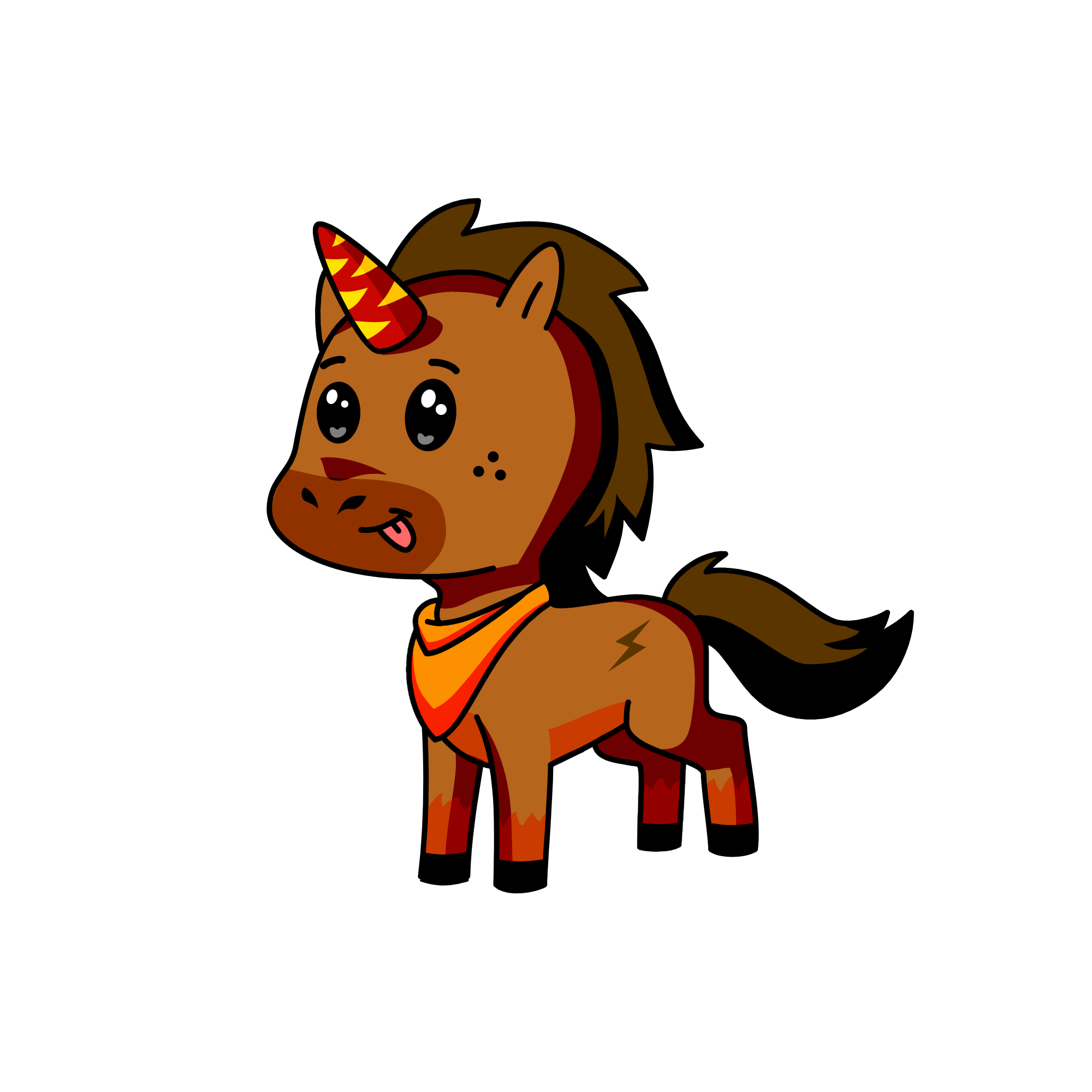 Cheeky monkey, the unicorn