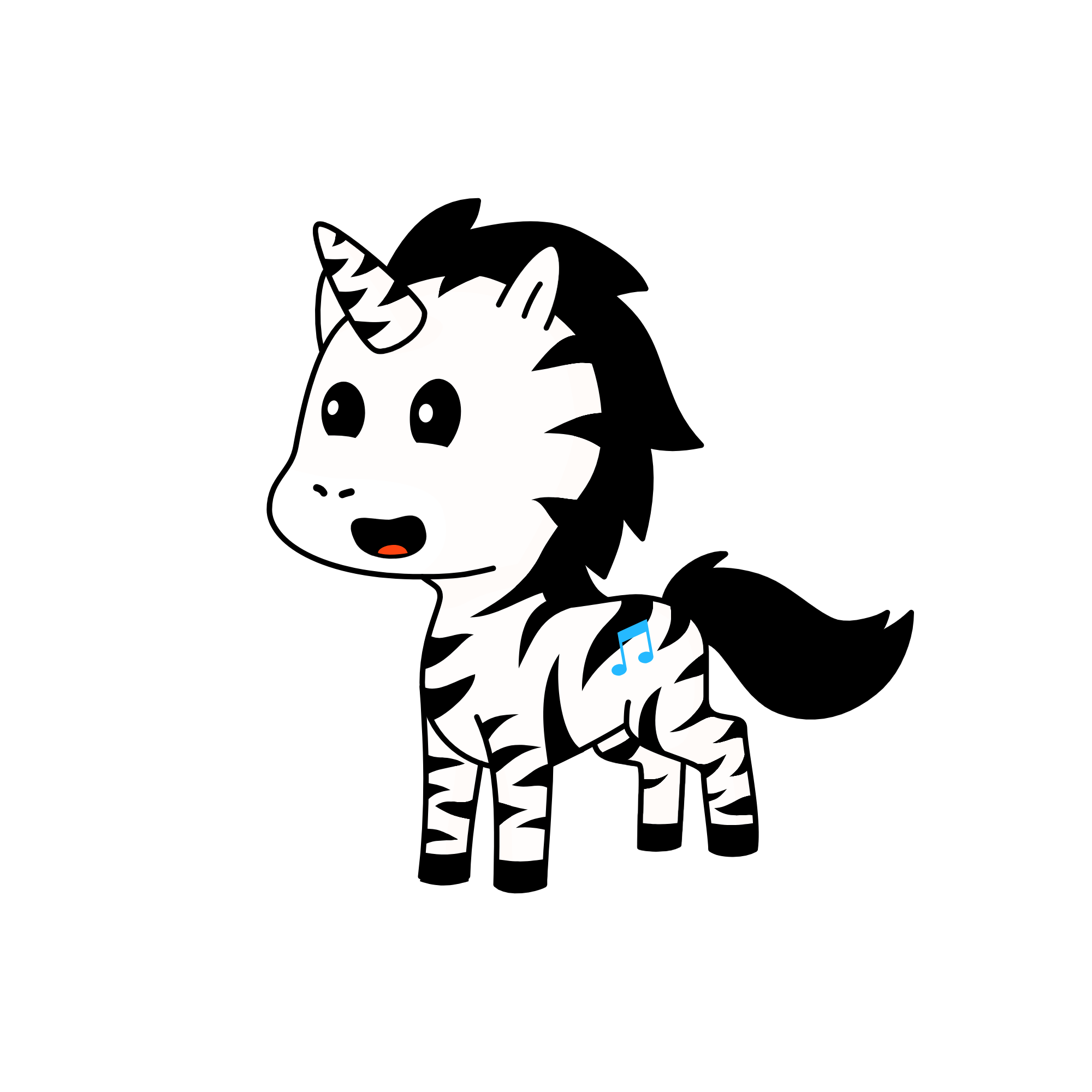 zebra cookie, the unicorn