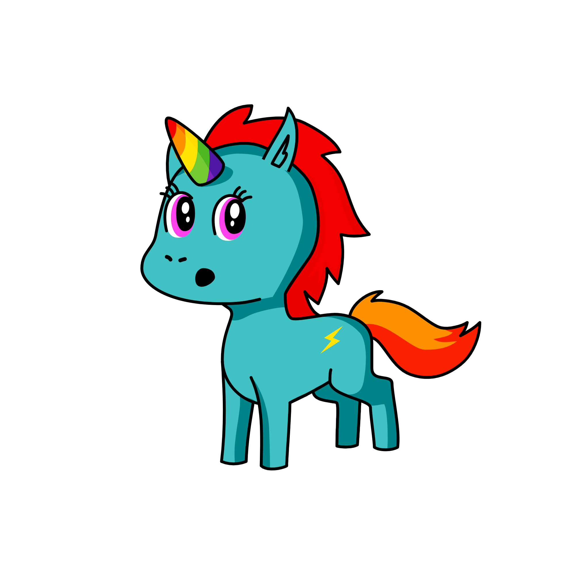 rainbow dash, the unicorn