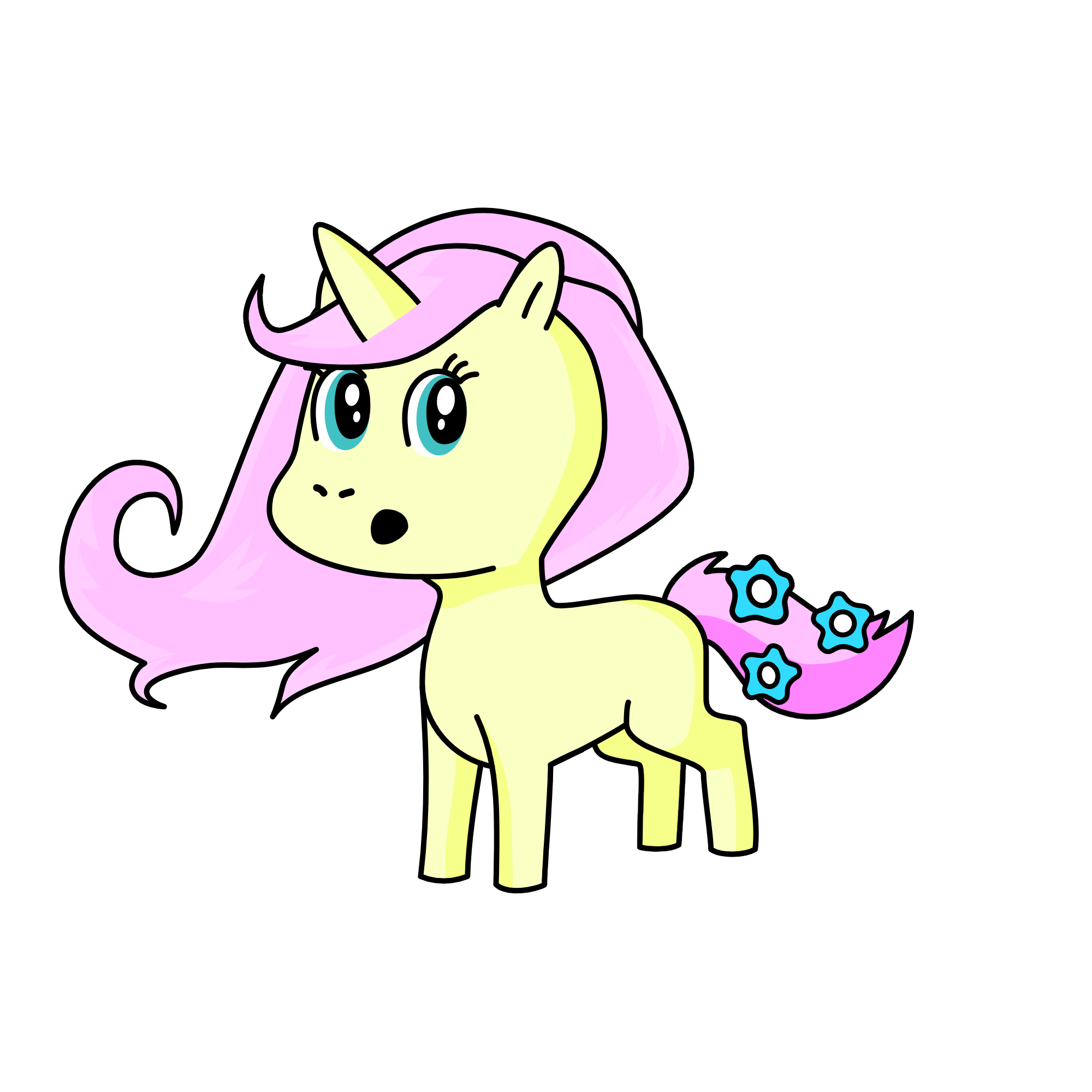 fluttershy, the unicorn